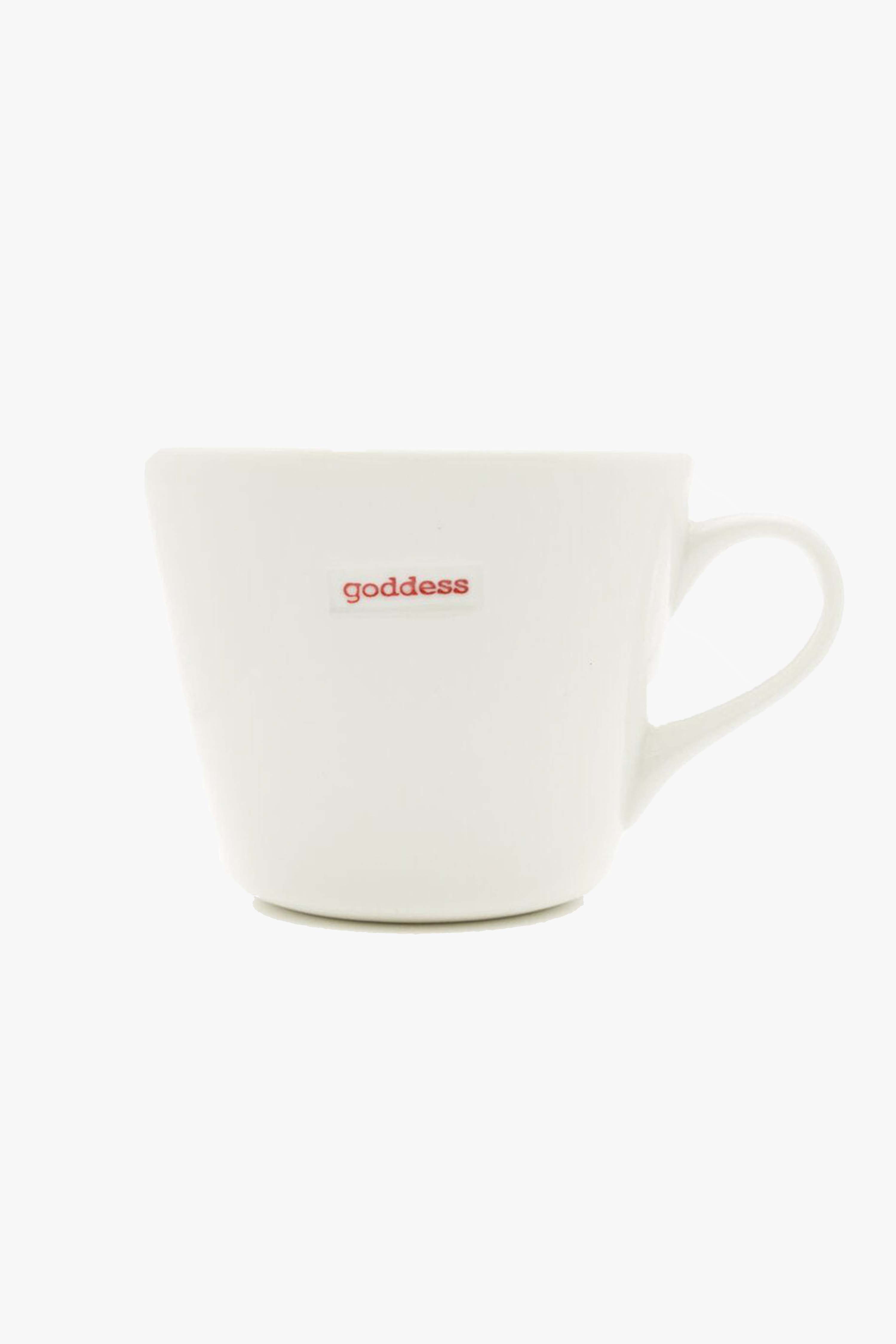 Goddess White Ceramic Bucket Mug 350ml - Perfect for Coffee, Tea & Hot Drinks at Home or Office