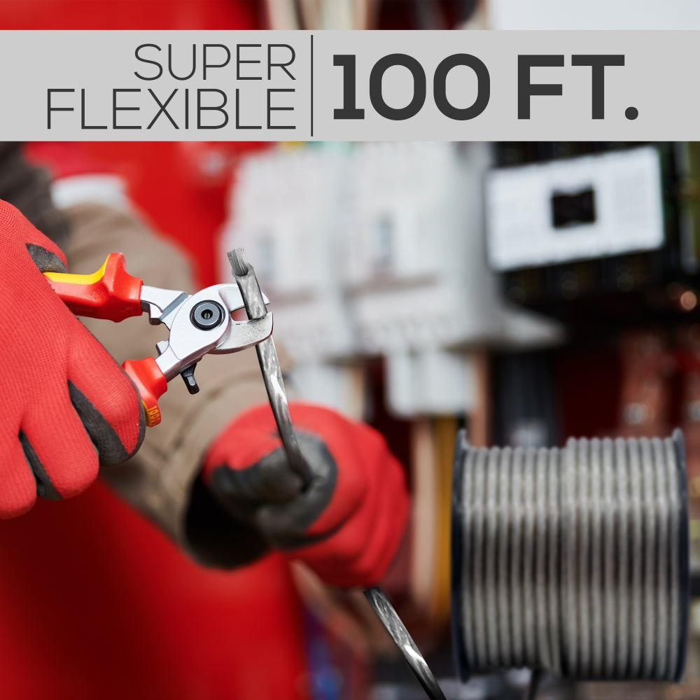10 Gauge Power Cable 100 Feet Silver - Heavy Duty Extension Cord for Home, Workshop, and Outdoor Use