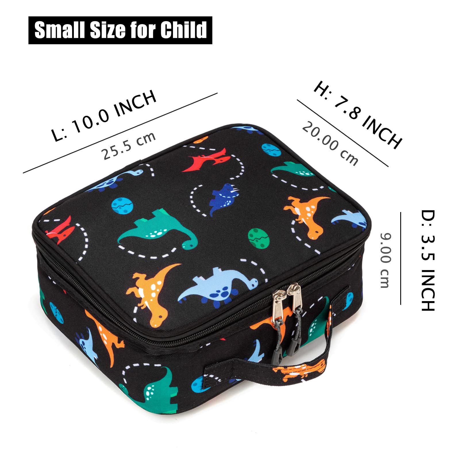 Dinosaur Insulated Lunch Box for Kids - Leak Proof Thermal Lunch Bag for Preschool, Kindergarten, School & Travel - Perfect for Picnics, Field Trips & Daily Lunch Storage