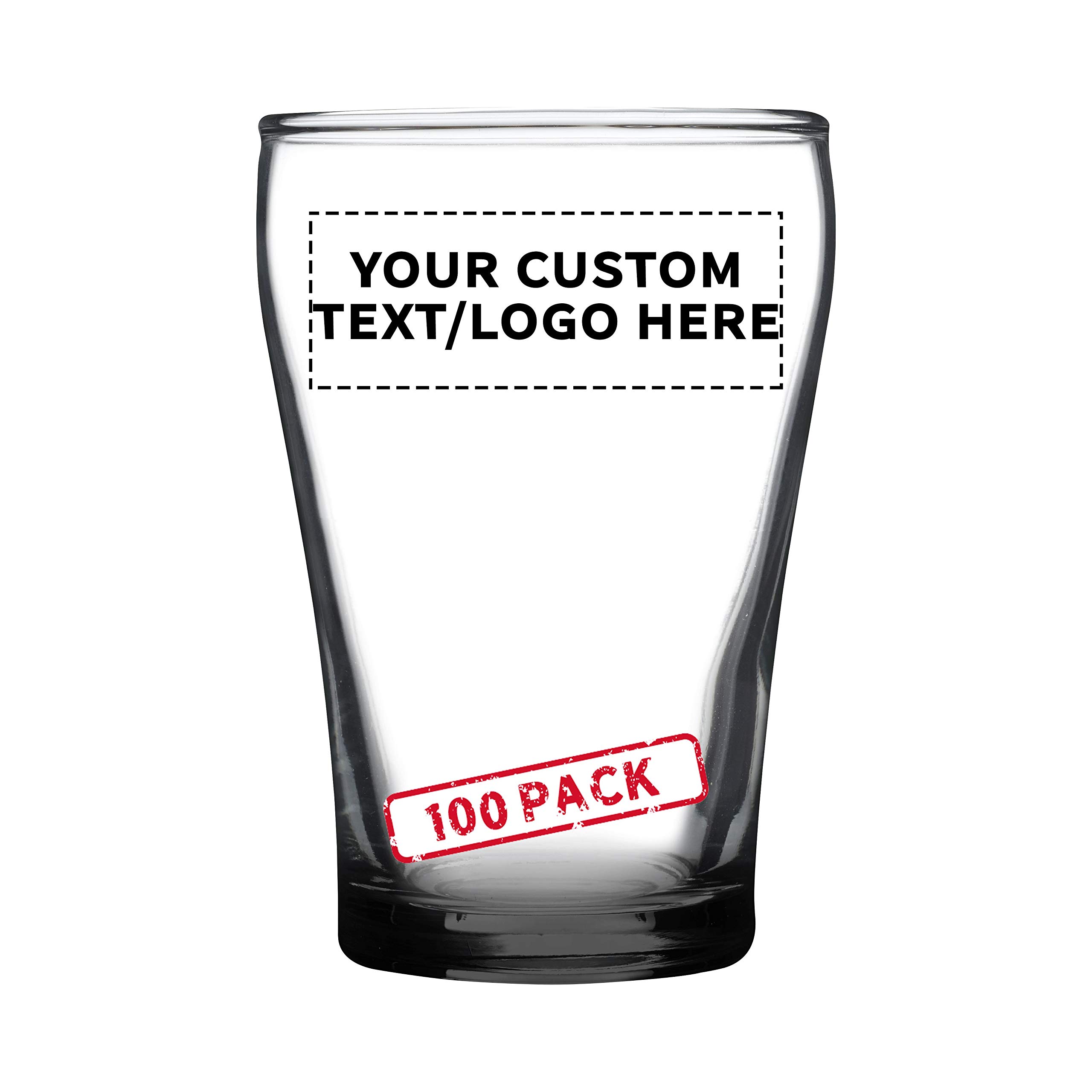 Custom Shot Glasses 5.5 oz (Set of 100) - Personalized Bulk Barware for Weddings, Parties & Events - Black - Perfect for Cocktail Tasting, Bridal Showers & Corporate Gifts