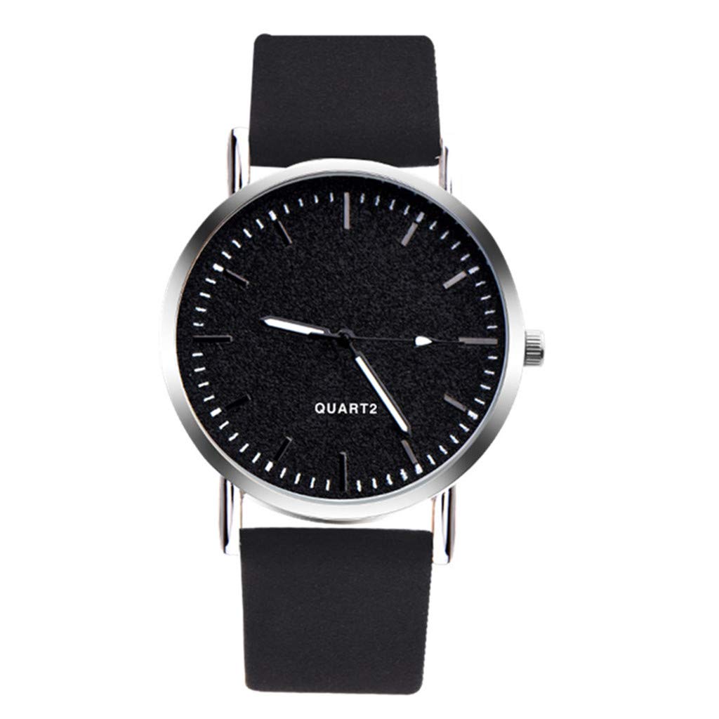 Elegant Women's Analog Quartz Watch - Casual Leather Strap, Frosted Dial for Daily Wear & Gifts