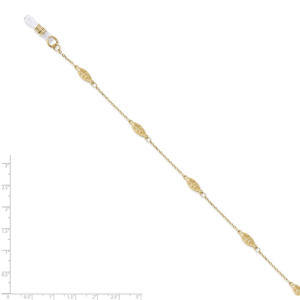 Gold Tone 30 Inch Eyeglass Chain - Stylish Eyewear Accessory for Reading Glasses & Sunglasses - Perfect for Women, Men & Seniors - Office, Home & Travel Use