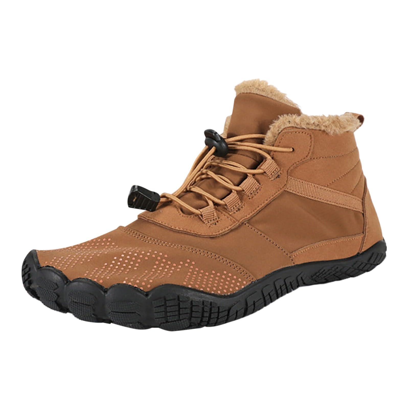 **Men's Winter Barefoot Boots - Warm Lined Snow Boots for Trekking & Hiking | Non-Slip Comfortable Ankle Boots | Perfect for Outdoor Adventures & Cold Weather**