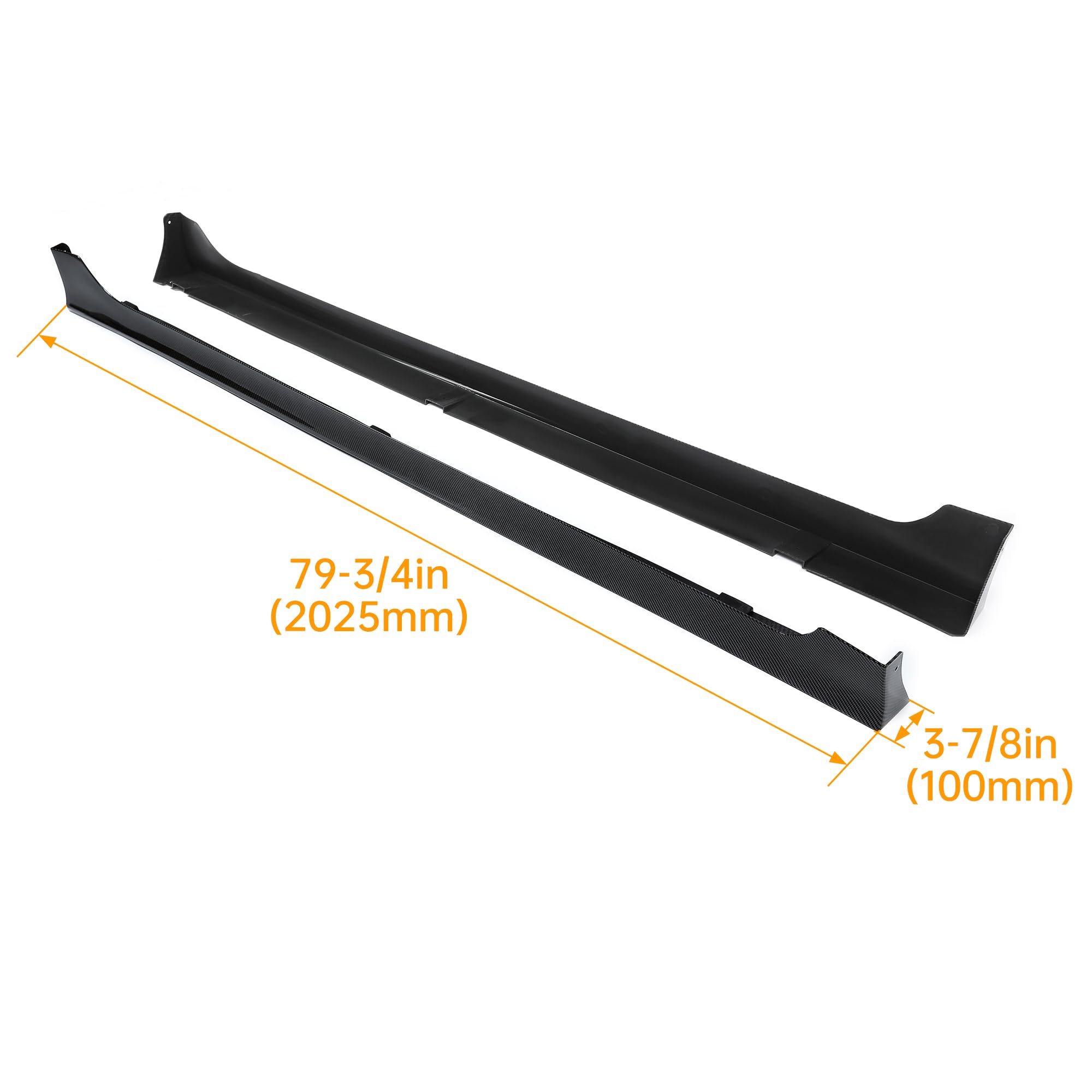 HECASA Carbon Fiber Side Skirts Rocker Panels for 2013-2017 Honda Accord Sedan - Body Kit Replacement & Spoiler Extension - Perfect for Car Enthusiasts & Custom Modifications