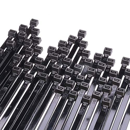 SYD Industrial Multi-Purpose Cable Ties - 100 Pack 12-Inch Black Self-Locking Nylon Zip Ties for Home, Office & Electrical Organization - Heavy Duty Fasteners for Wires, Cables & DIY Projects
