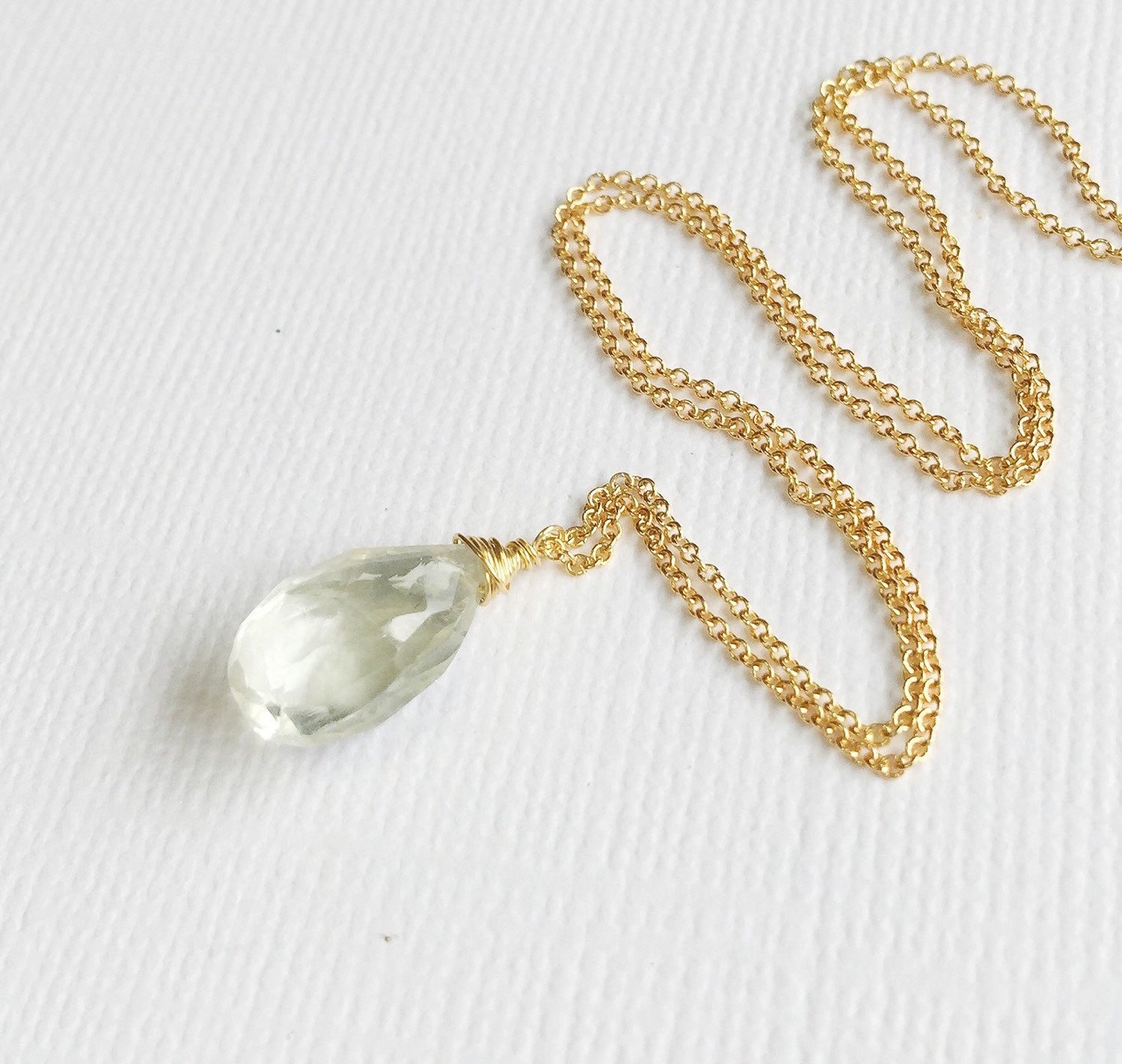 Yazmin Green Amethyst Pendant Necklace (N197) - Elegant Jewelry for Women, Perfect Gift for Birthday, Anniversary & Special Occasions