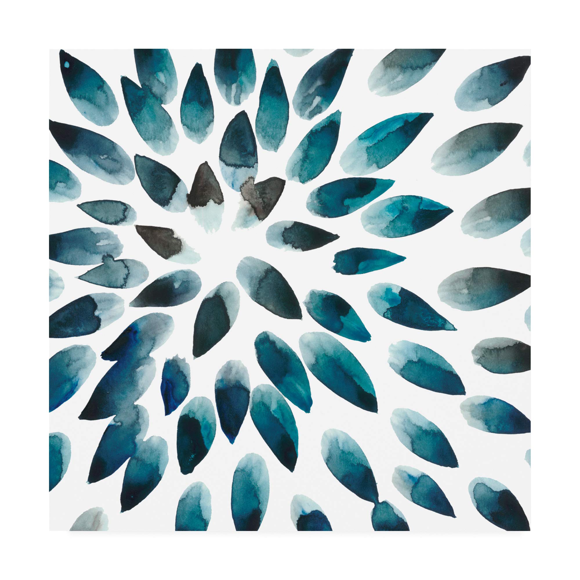 Trademark Fine Art Freshwater Tide I by Chariklia Zarris - 18x18 Inch Canvas Wall Art - Coastal Beach Decor for Living Room, Bedroom & Office