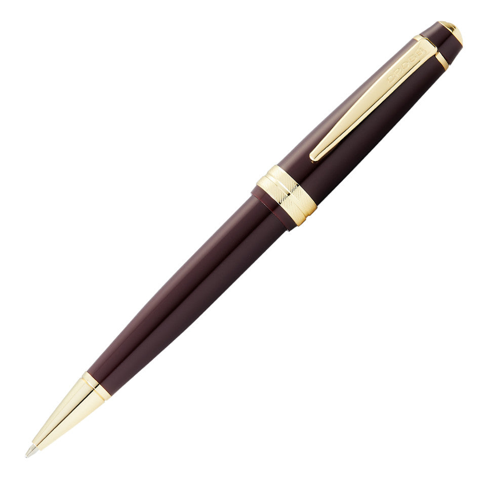 Cross Bailey Light Ballpoint Pen - Burgundy Red with Gold Trim - Premium Writing Instrument for Office, School & Gift Giving