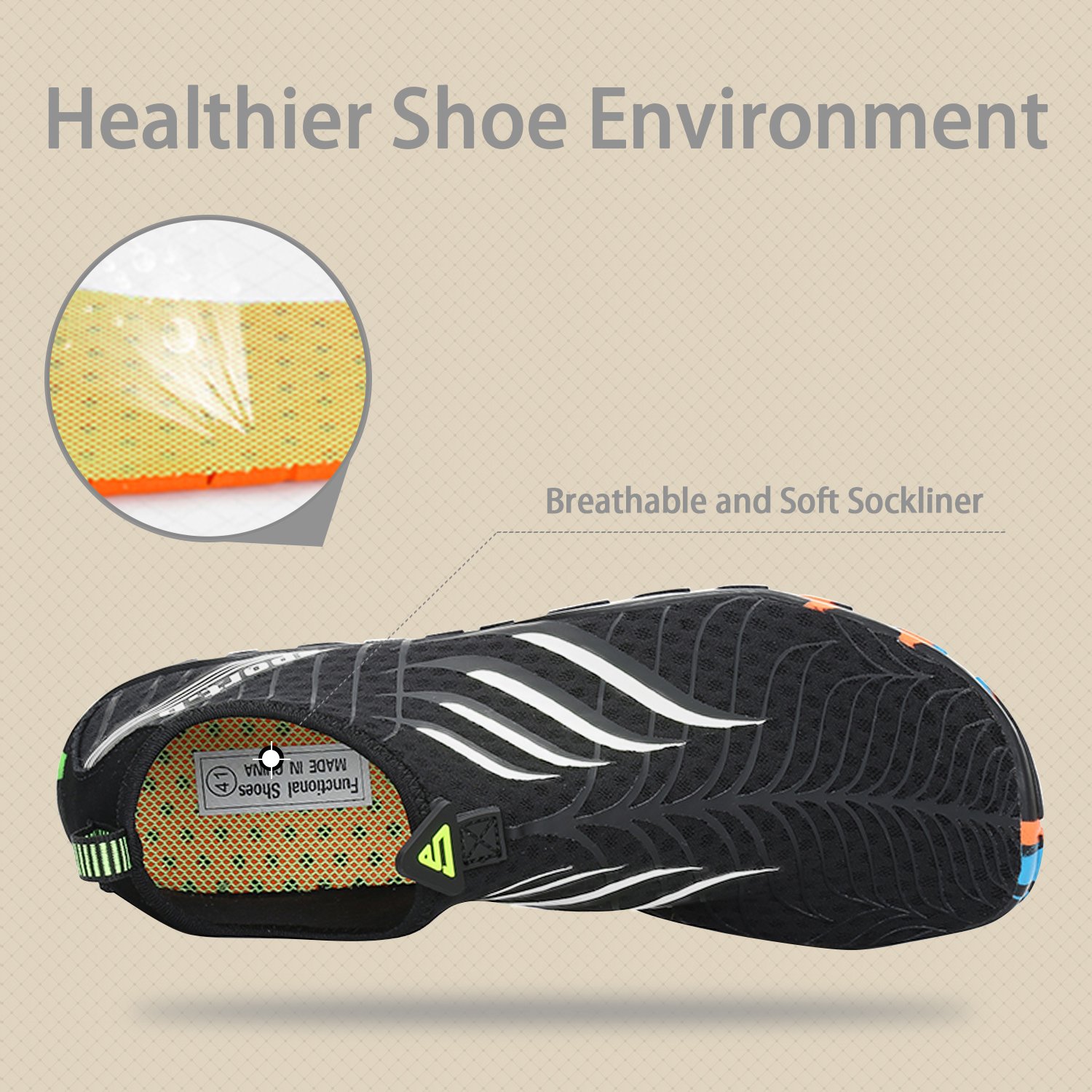 **Mens & Womens Water Shoes - Quick Dry Aqua Swim Shoes for Beach, Diving, Surfing, Kayaking, Yoga & Water Sports - Barefoot Comfort for Outdoor Activities**