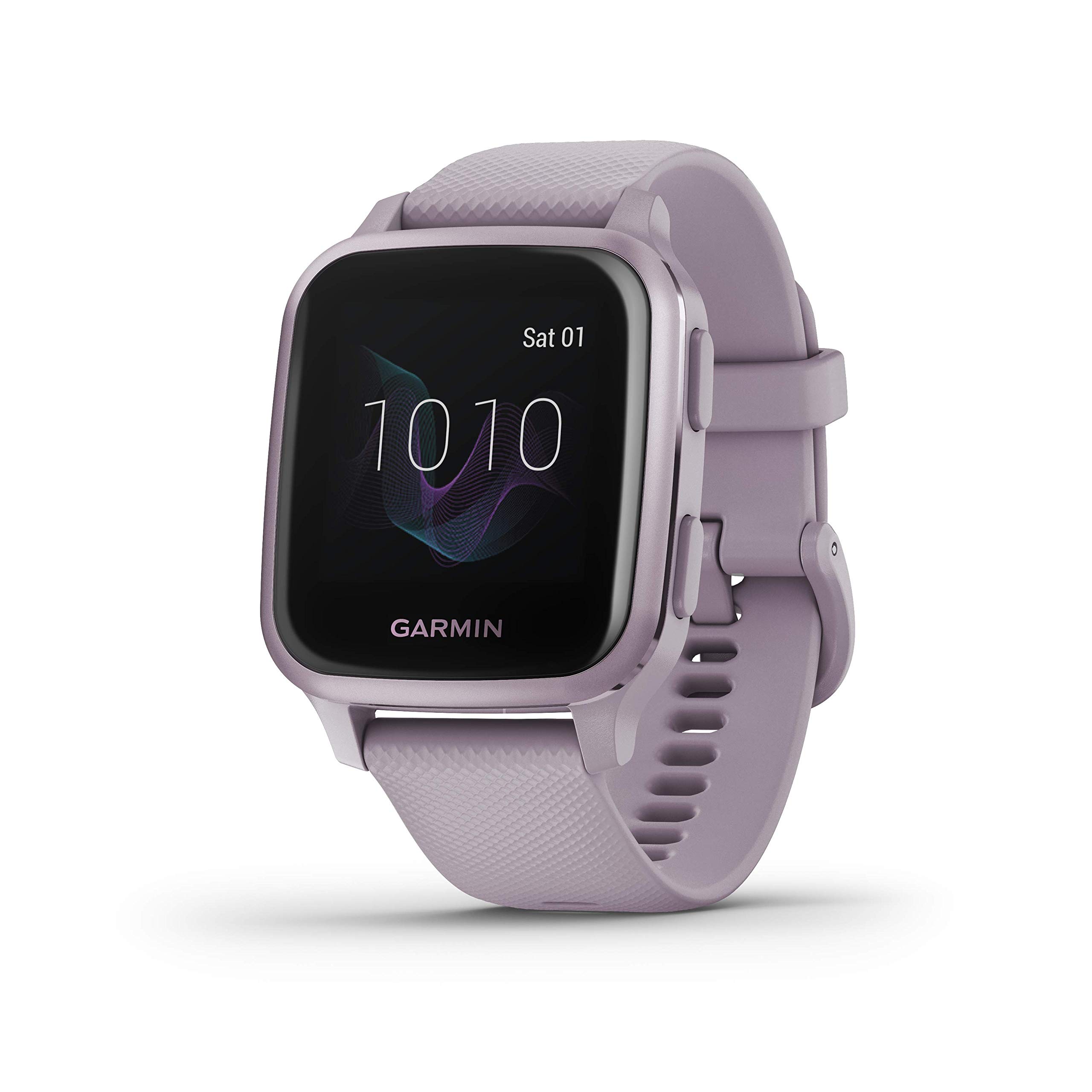 Garmin Venu Sq GPS Smartwatch 33mm Fiber-Reinforced Polymer - Orchid (Renewed) | Fitness & Health Tracker with Heart Rate Monitor, Sleep Tracking & Smart Notifications | Perfect for Running, Swimming & Daily Activity Tracking