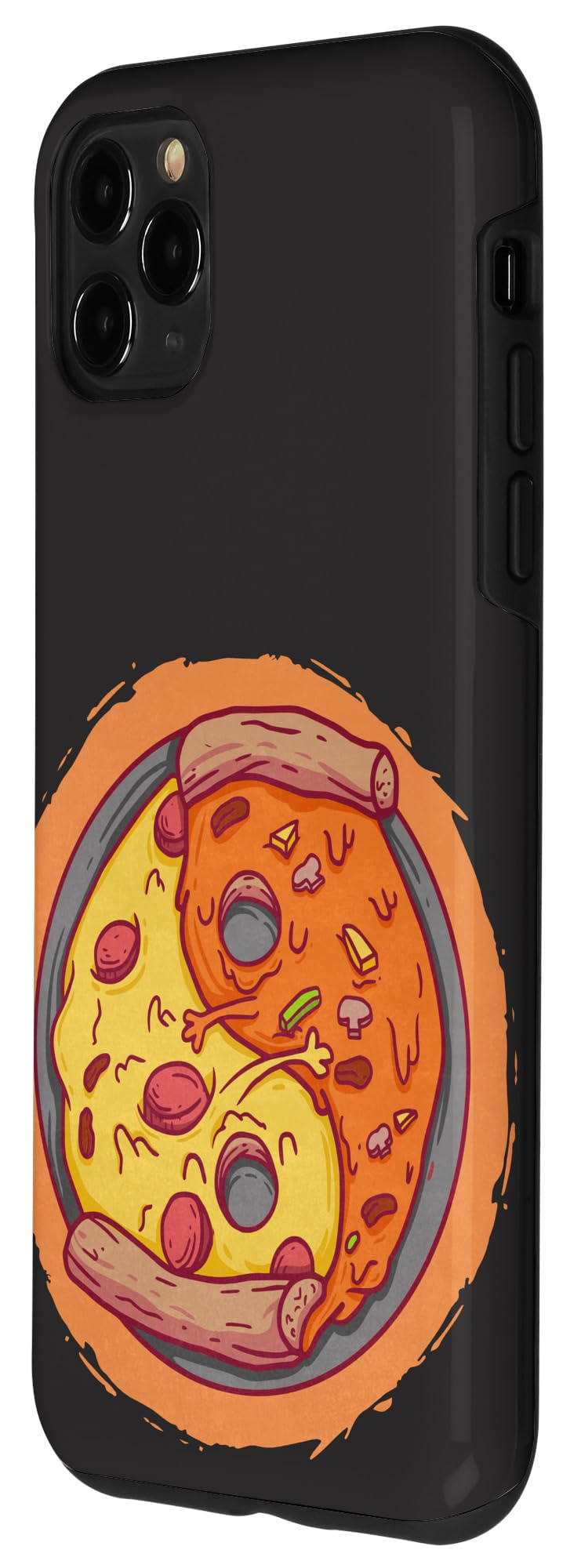 iPhone 11 Pro Max Pizza Yin Yang Case - Cute Food Themed Protective Phone Cover for Apple iPhone 11 Pro Max - Perfect for Pizza Lovers, Unique Gift Idea & Everyday Use