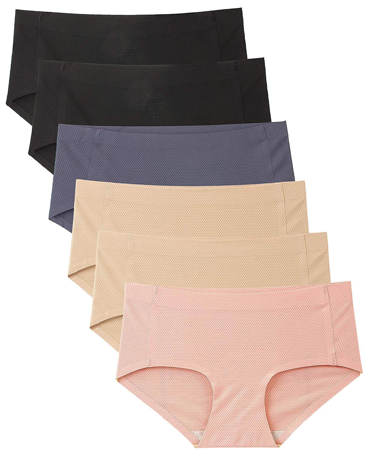 Seamless No-Show Women's Underwear - Barbra Lingerie Comfortable Panties for Small to Plus Size 6 | Perfect for Everyday Wear, Yoga & Workout