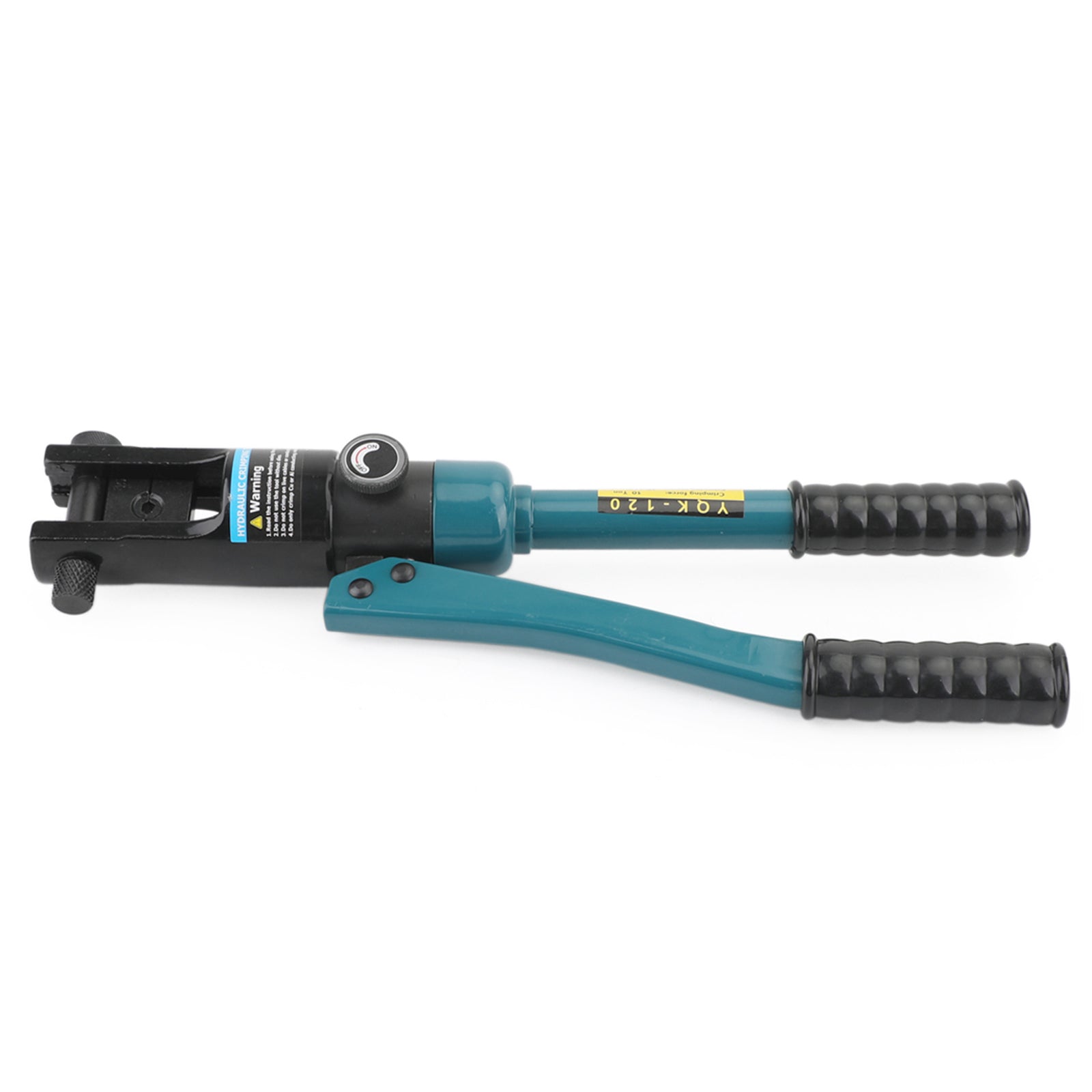 10T Hydraulic Wire Crimper with 8 Black Dies - Professional Battery Cable Lug Terminal Crimping Tool for Automotive, Marine, and Electrical Applications