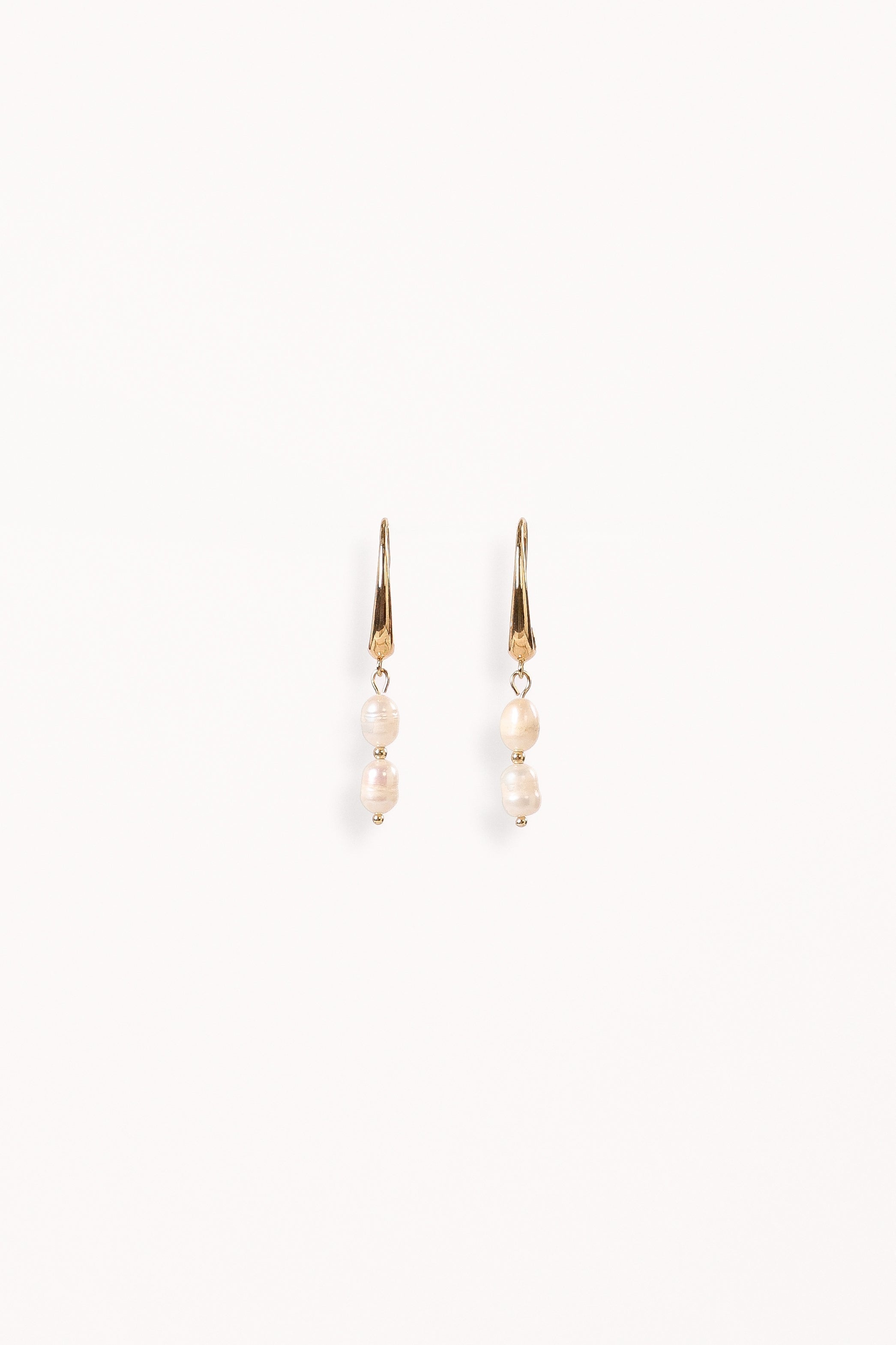 Larissa Pearl Earrings 14K Gold - Elegant Pearl Jewelry for Women, Perfect for Weddings, Parties & Special Occasions