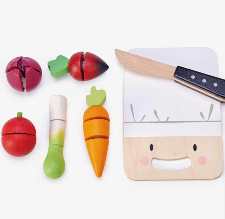 TL Mini Chef Chopping Board - Small Wooden Cutting Board for Kitchen, Perfect for Chopping Vegetables, Fruits, Herbs - Ideal for Home Cooking, Camping & Picnics