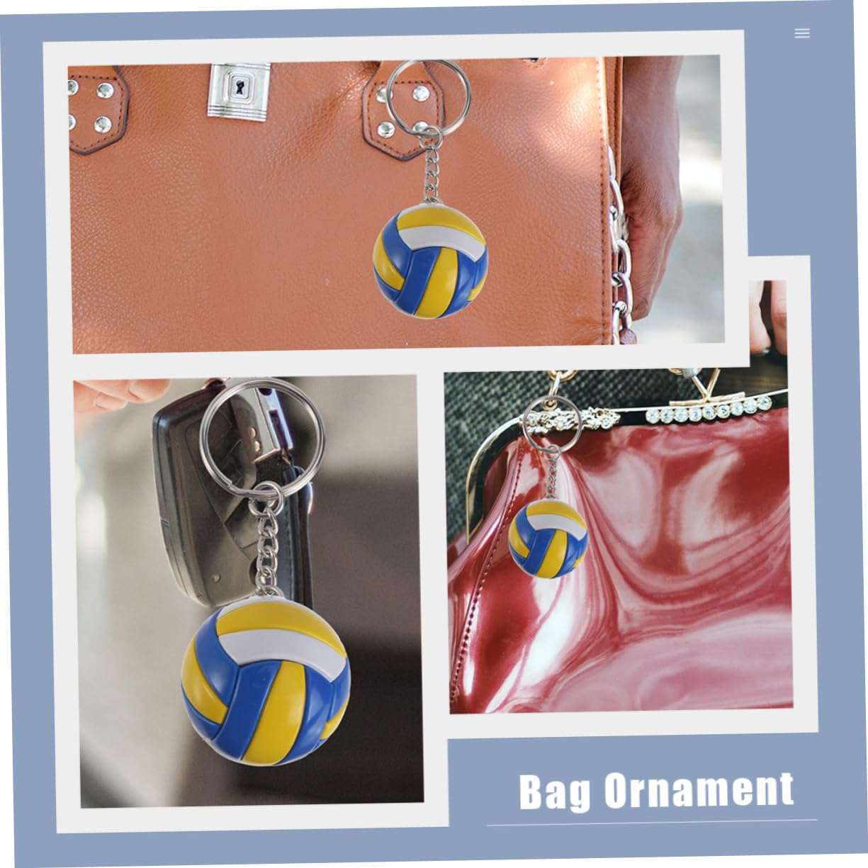 KITANDOVE 12 Pack Volleyball Keychains - Cute Volleyball Charms for Teens, Volleyball Team Gifts, Basketball Net Accessories - Perfect for Sports Lovers, Team Spirit, Locker Decor & Player Appreciation
