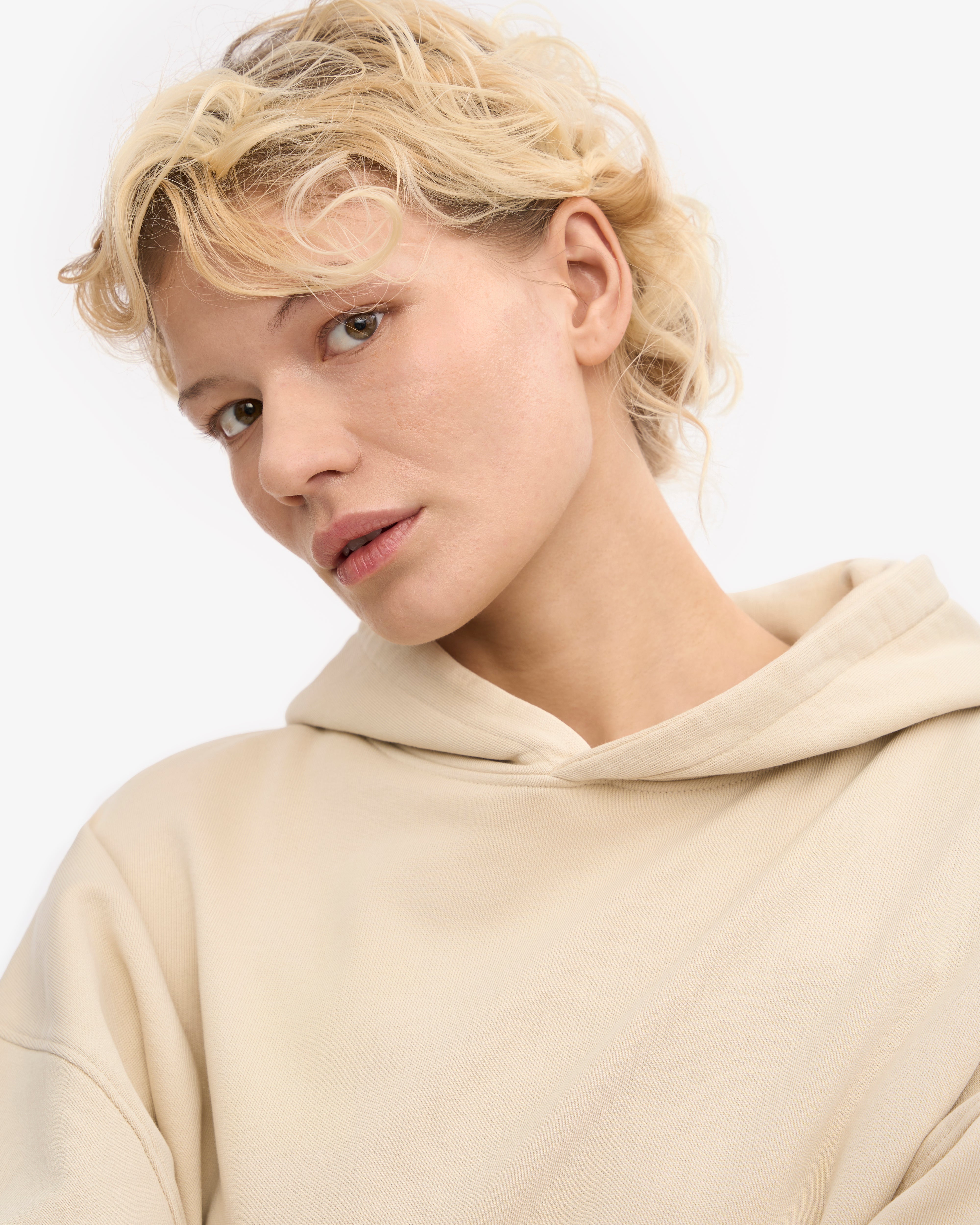 Organic Oversized Hoodie - Ivory White | Soft & Cozy Unisex Pullover for Men & Women | Perfect for Casual Wear, Lounging & Outdoor Activities
