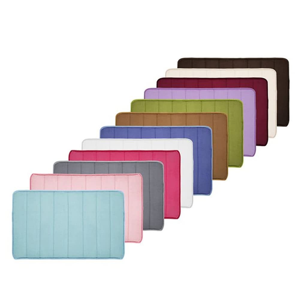 Ochine Memory Foam Bath Mat - Ultra Soft & Absorbent Non-Slip Bathroom Rug (24x17 Inches) | Quick-Dry Machine Washable Floor Mat for Shower, Tub & Vanity Areas