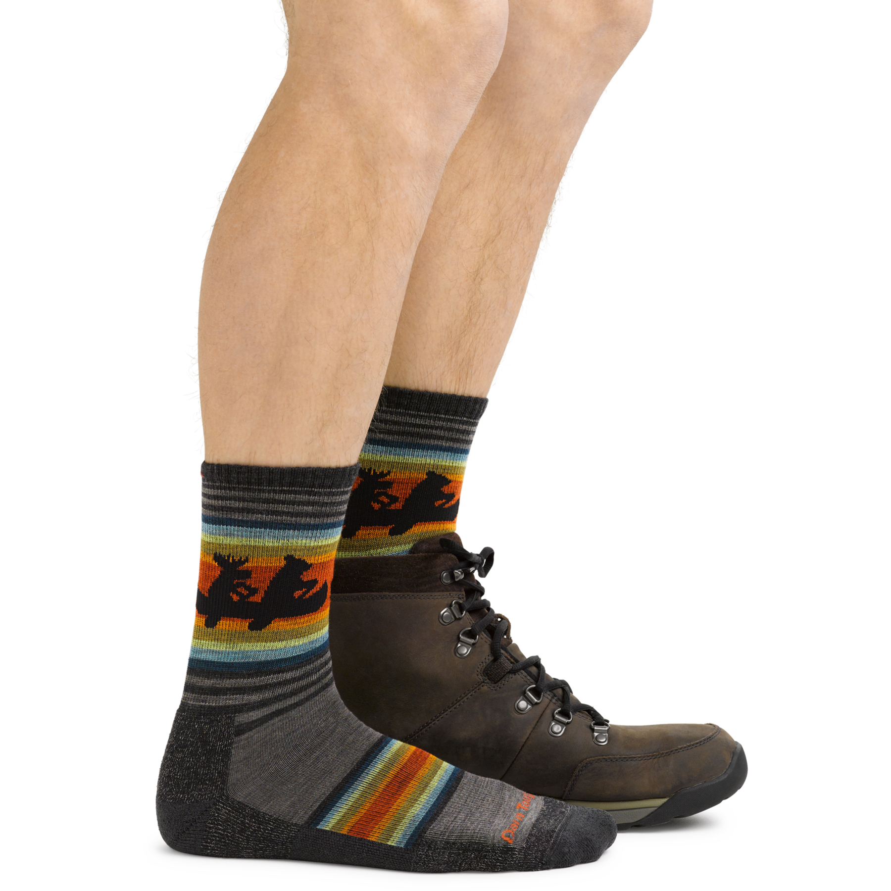 Darn Tough 5003 Willoughby Micro Crew Lightweight Cushion Socks for Men - Hiking, Running & Everyday Comfort