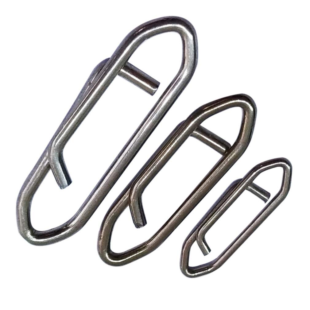 100 Pieces Fishing Power Clips - Strong and Durable Fishing Snap Swivels for Saltwater & Freshwater Fishing - Perfect for Lures, Hooks, and Tackle Box Organization