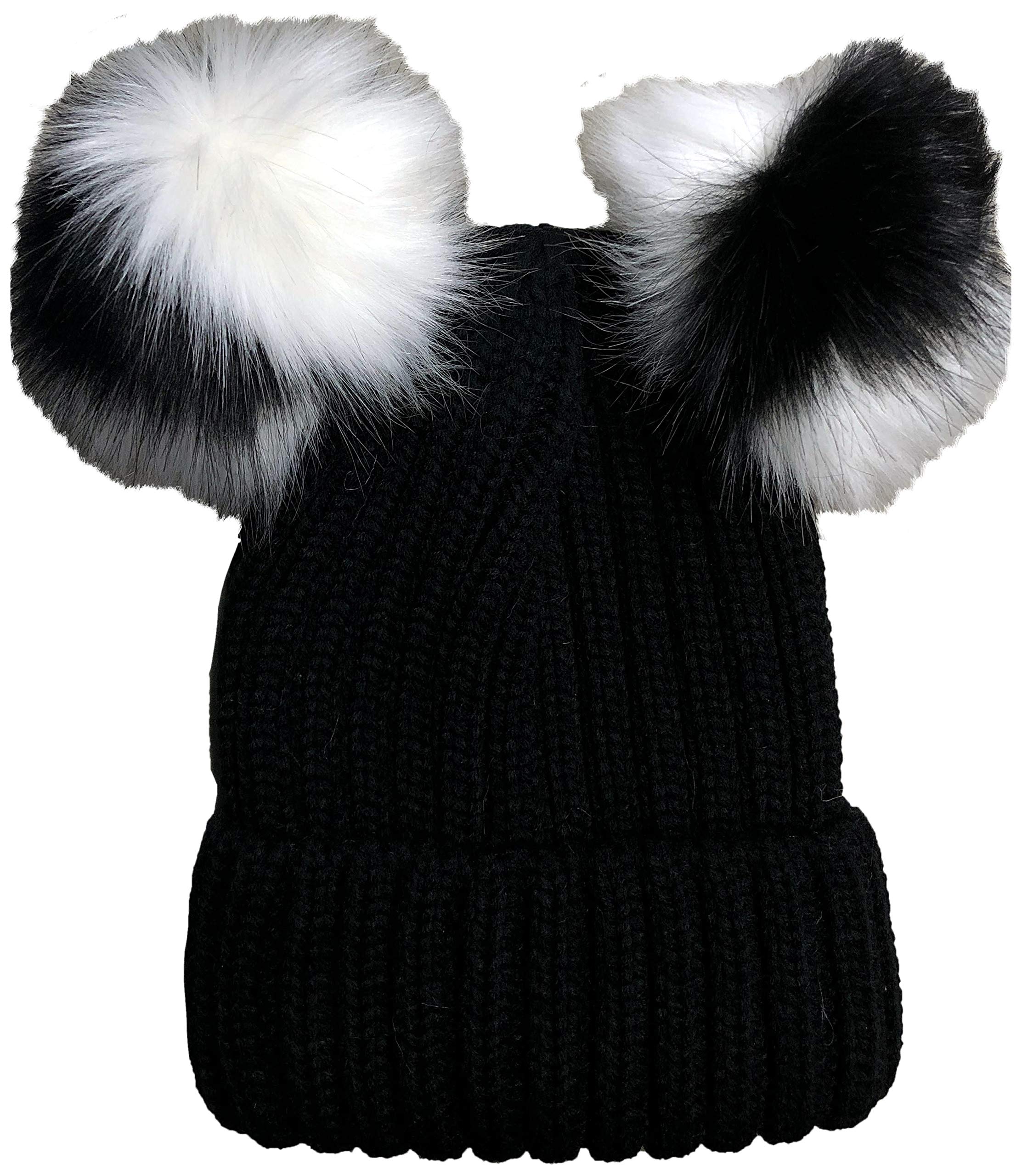 Yacht & Smith Women's Winter Pom Pom Beanie Hat - Soft Cable Knit Warm Beanie with 3