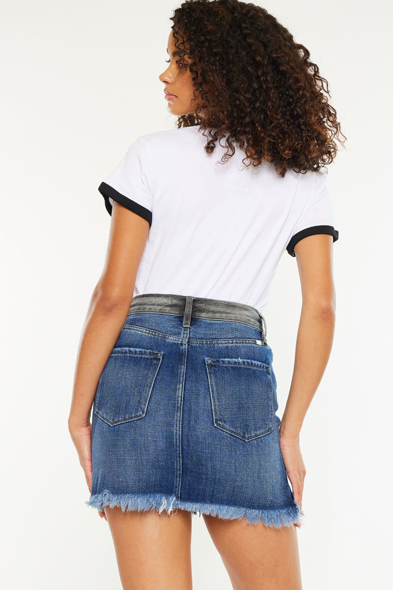 Grace Color Block Mini Skirt - Women's Fashion High Waist A-Line Skirt for Casual Wear, Party & Date Night | Trendy Summer Outfit