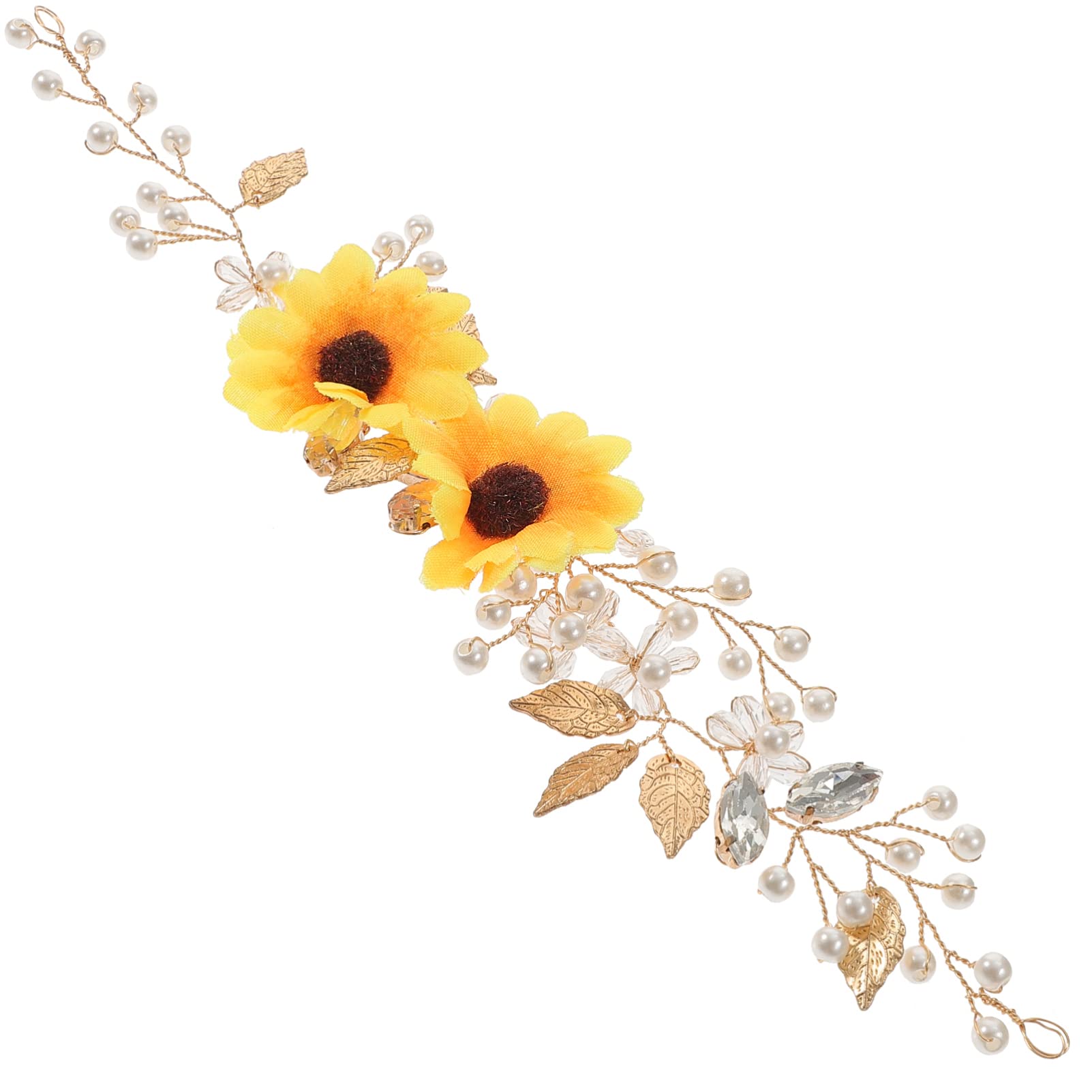 Beavorty Sunflower Headband - Rhinestone Crystal Bridal Tiara Crown for Wedding, Prom & Special Events | Elegant Alloy Sunflower Hairpiece for Brides, Miss & Decorative Occasions