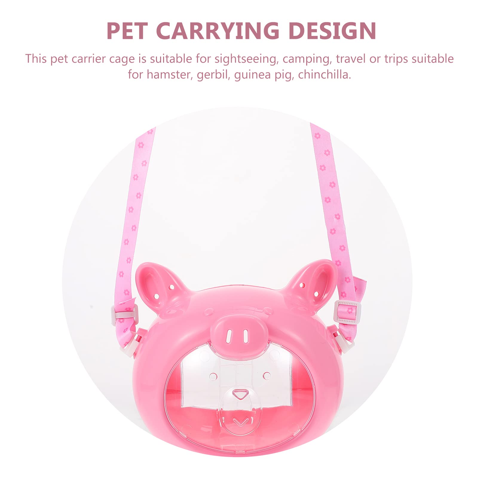 Portable Pet Carrier Cage for Hamsters & Guinea Pigs - Lightweight Travel Cage with Observation Window, Easy to Clean - Perfect for Vet Visits, Outdoor Adventures & Home Use