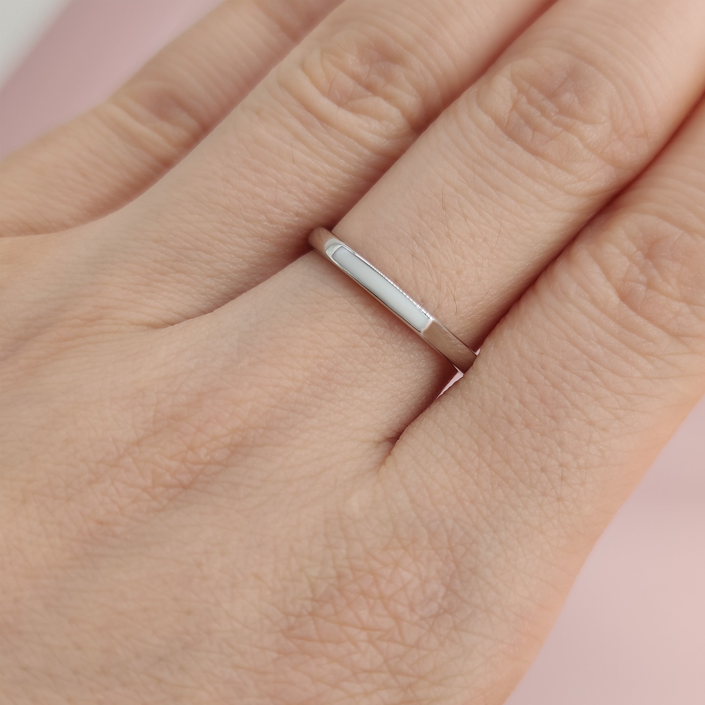 Bond Forever: 2mm Band Birthstone Breastmilk Ring - Perfect for Mother's Jewelry, Breastfeeding Keepsake & Personalized Gifts