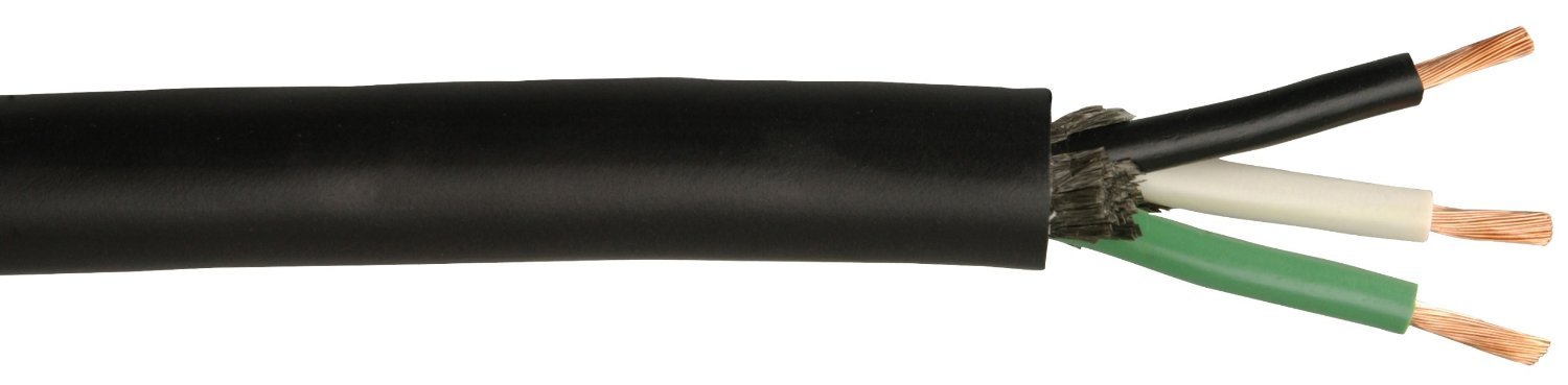 Coleman Cable 55040103 SJEOOW Seoprene Heavy Duty Extension Cord, 250 Feet Black - Perfect for Outdoor Power Tools, Construction Sites, and Home Workshop Use