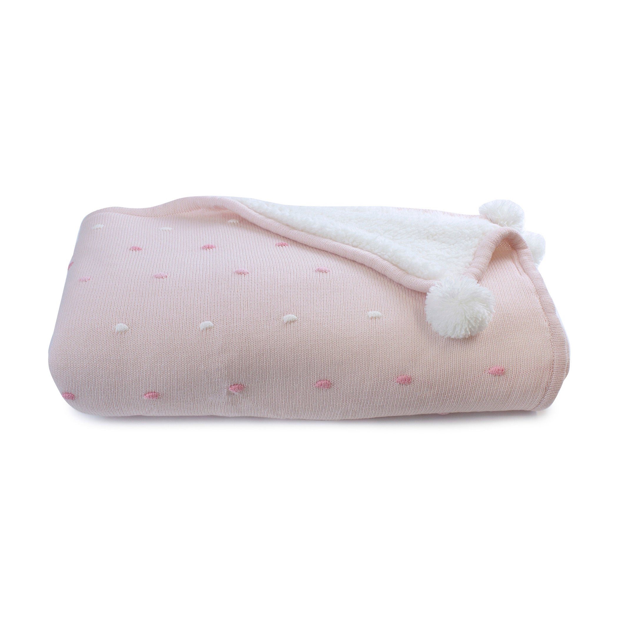 Soft Pink Confetti Cotton Knit Blanket - Cozy & Breathable Throw for Bed, Couch, Nursery - Perfect for Gifts, Home Decor, and Relaxation