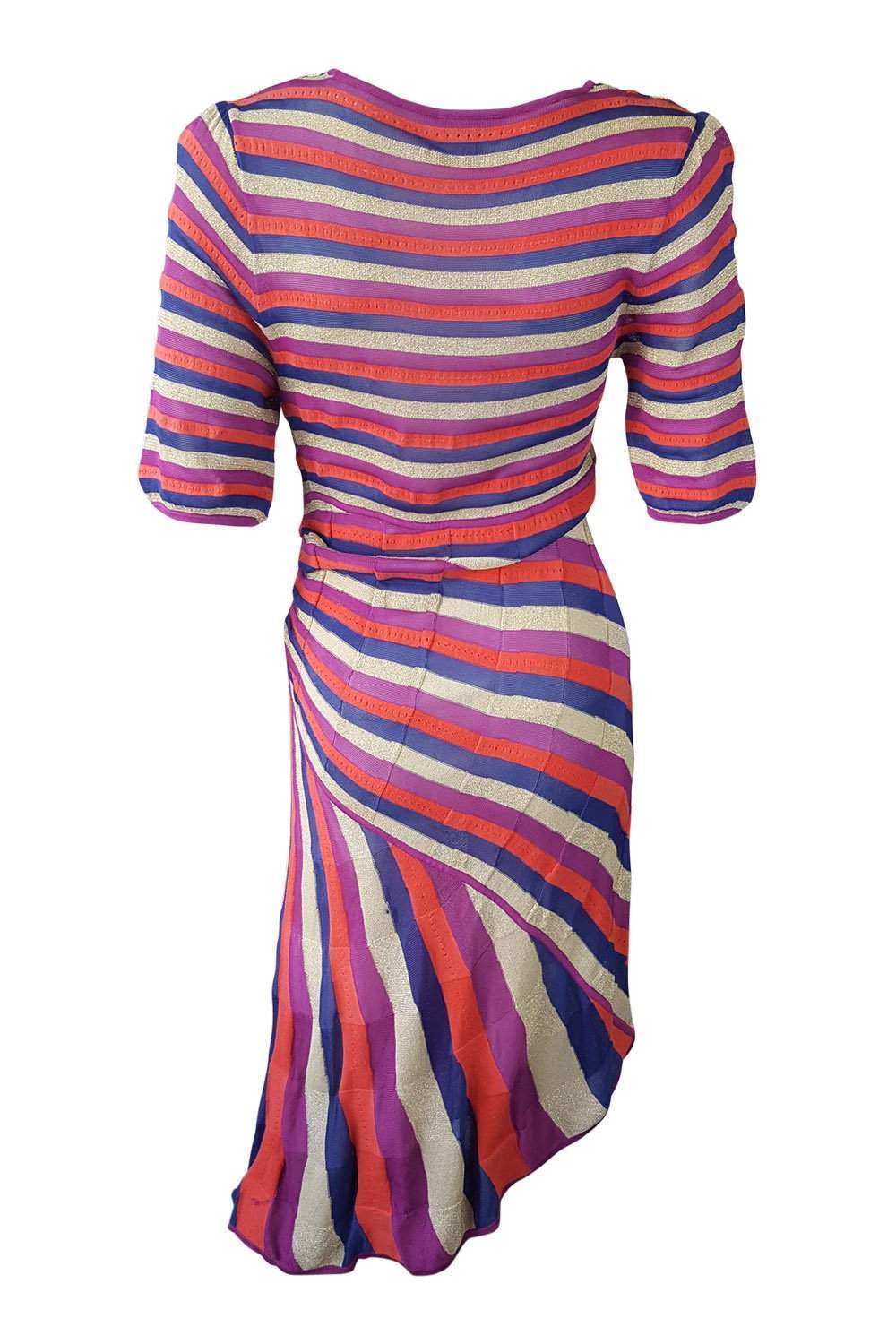 KAREN MILLEN Women's Multi-Colored Asymmetric Dress & Cardigan Set - 4-Piece Outfit for Work, Parties & Special Occasions