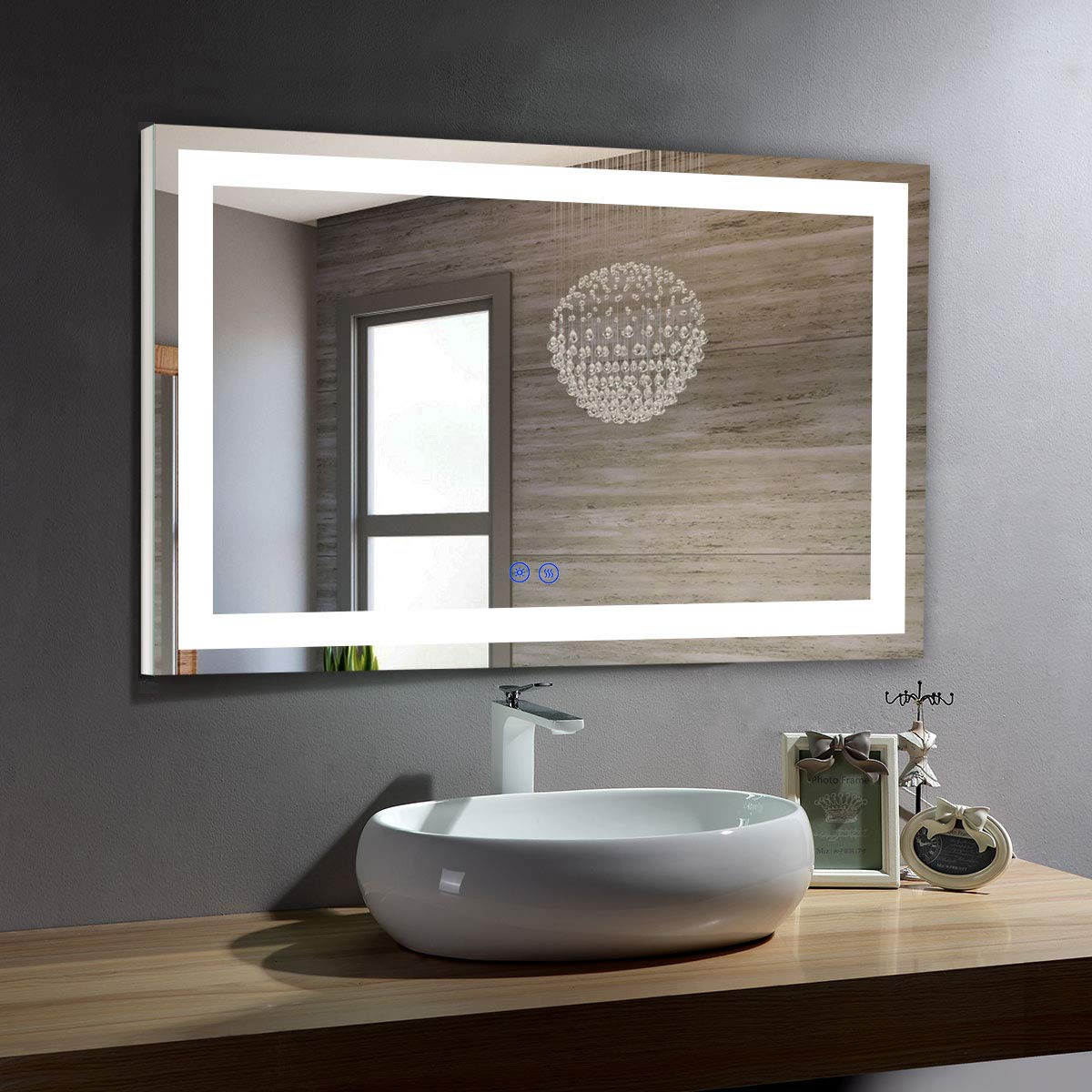 40x28 Inch LED Bathroom Mirror with Lights - Anti-Fog, Dimmable, Touch Control, Wall Mounted Vanity Mirror for Modern Bathrooms | Perfect for Makeup, Shaving & Home Decor
