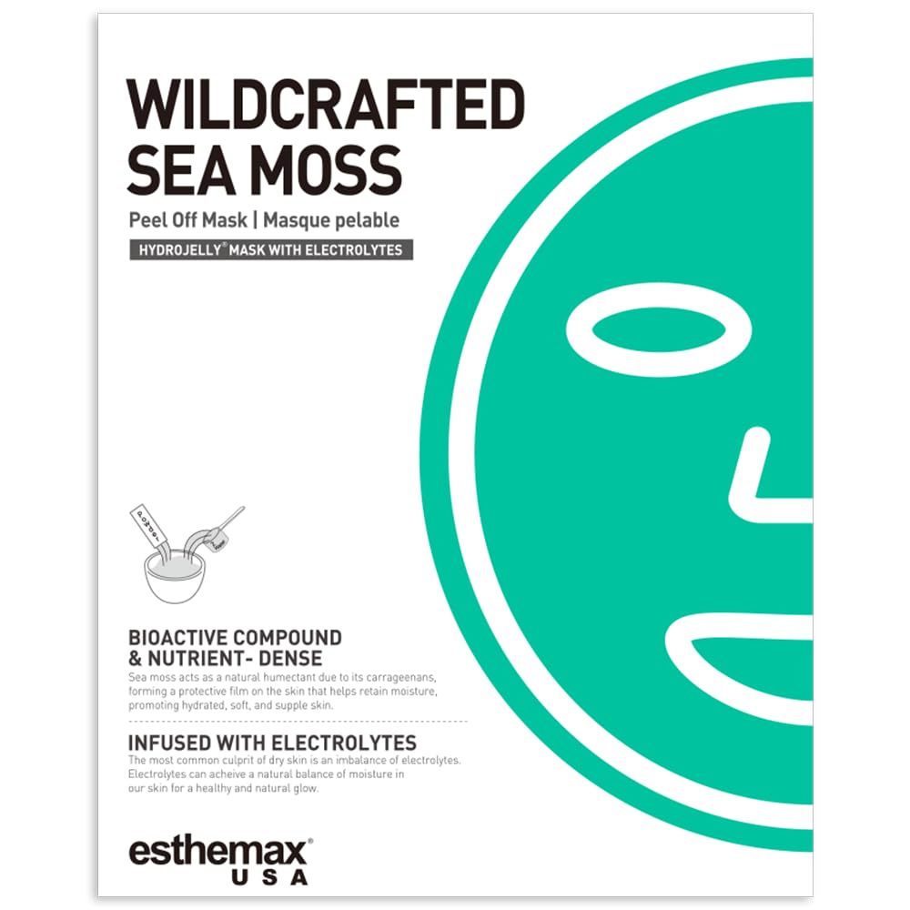 Esthemax Wildcrafted Sea Moss Hydrojelly Mask - Hydrating & Rejuvenating Face Mask for Glowing Skin | Perfect for Dry Skin, Anti-Aging & Spa Night Routine