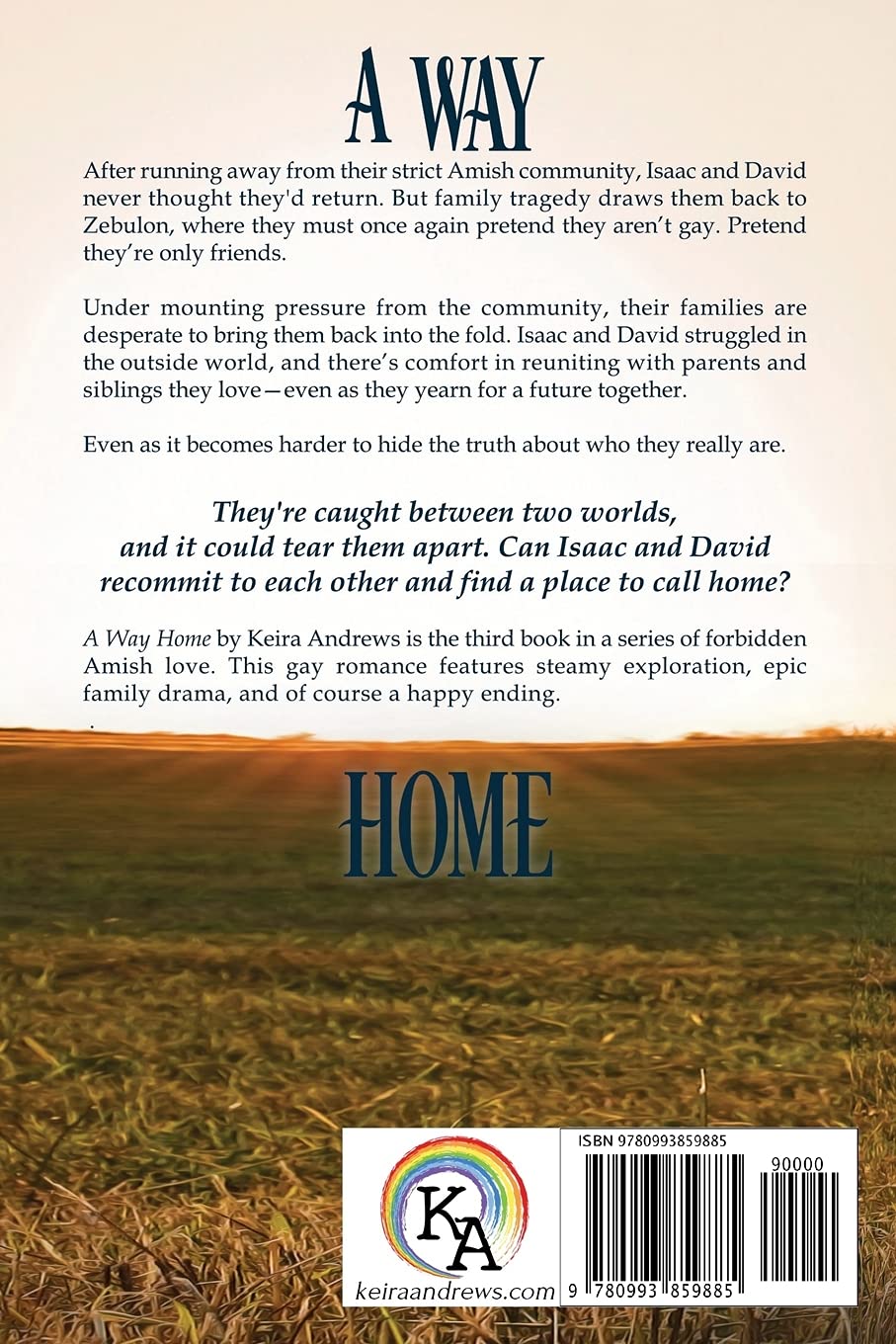 A Way Home - Heartwarming Gay Amish Romance Novel | LGBTQ+ Love Story | Perfect for Book Clubs & Rainy Day Reading