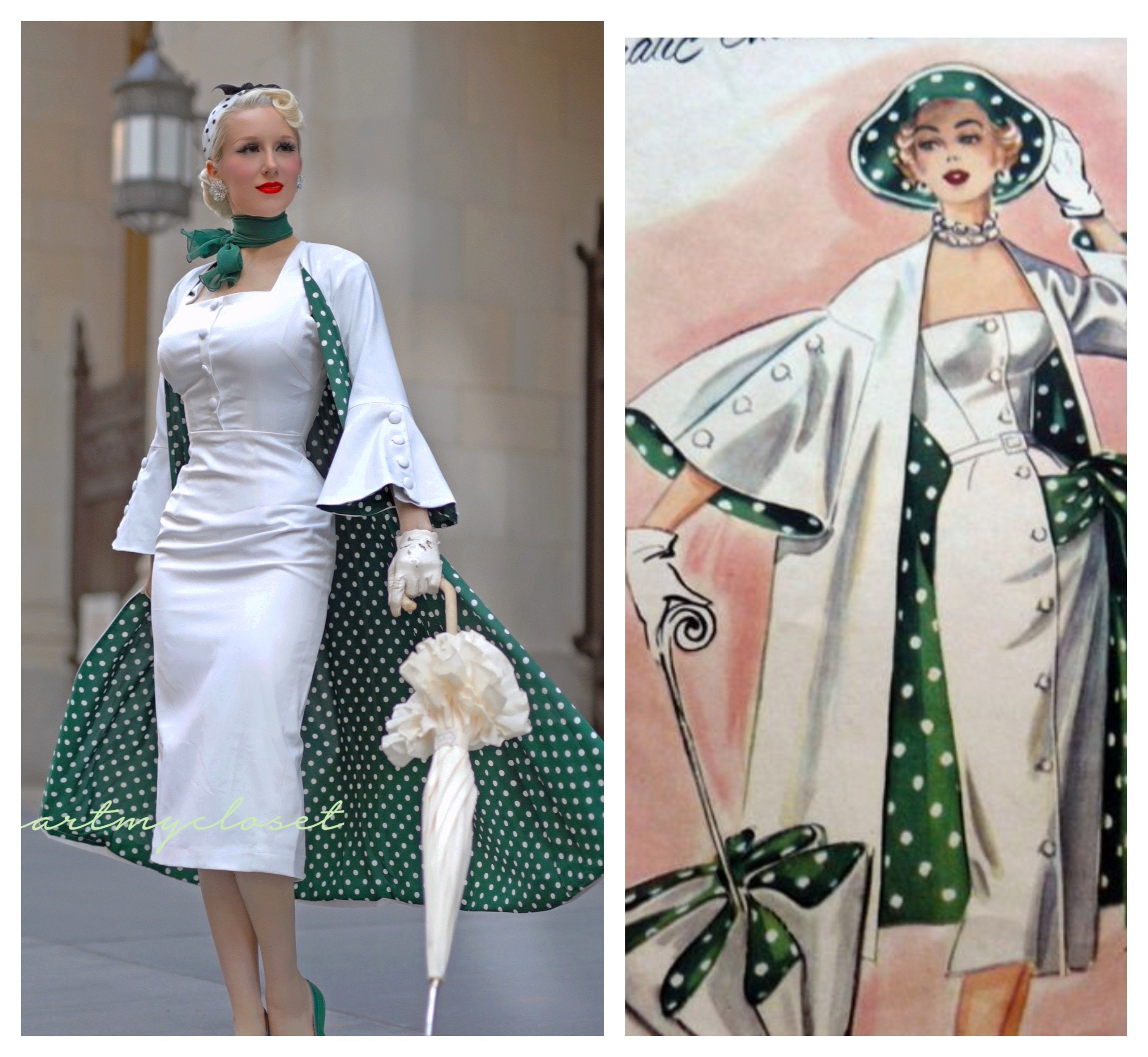 Kelly Coat and Dress - Retro Vintage Inspired Outerwear for Women | Perfect for Fall Fashion, Office Wear & Special Occasions