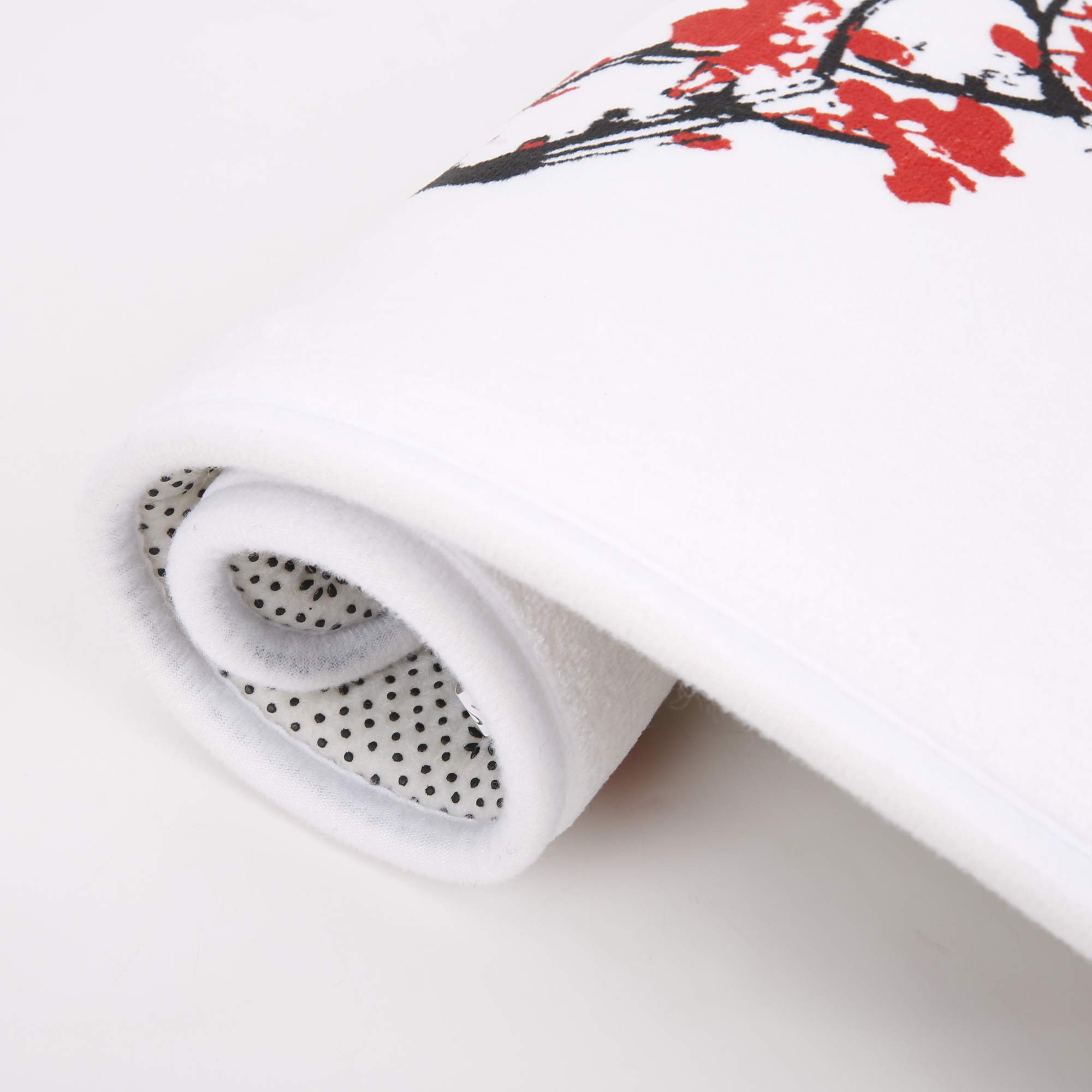 LIVILAN Floral Bathroom Rugs - Non-Slip Ultra Soft Memory Foam Bath Mat, Water Absorbent Quick Dry Machine Washable, 24