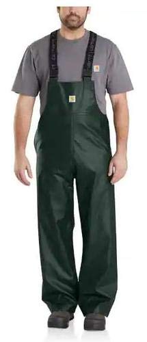 Carhartt Men's Lightweight Waterproof Rainstorm Bib Overalls - Durable Workwear for Outdoor Construction, Farming & Heavy Duty Jobs