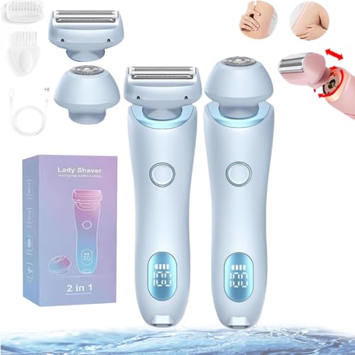 Dusk Razor for Women - Glide Pro 3.0 Electric Shaver, Waterproof 2-in-1 Women's Razor for Smooth Shaving, Blue | Perfect for Travel, Gym & Everyday Use
