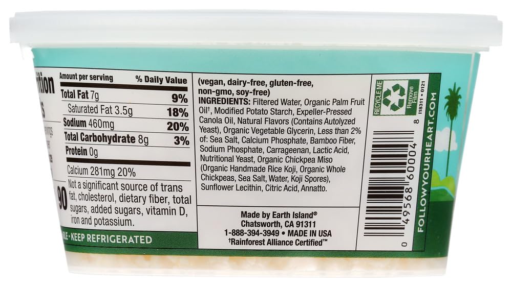 Follow Your Heart Vegan Parmesan Style Shredded Cheese Alternative - 4oz (8 Pack) | Dairy-Free, Plant-Based Topping for Pizza, Pasta & Salads | Keto & Gluten-Free Friendly
