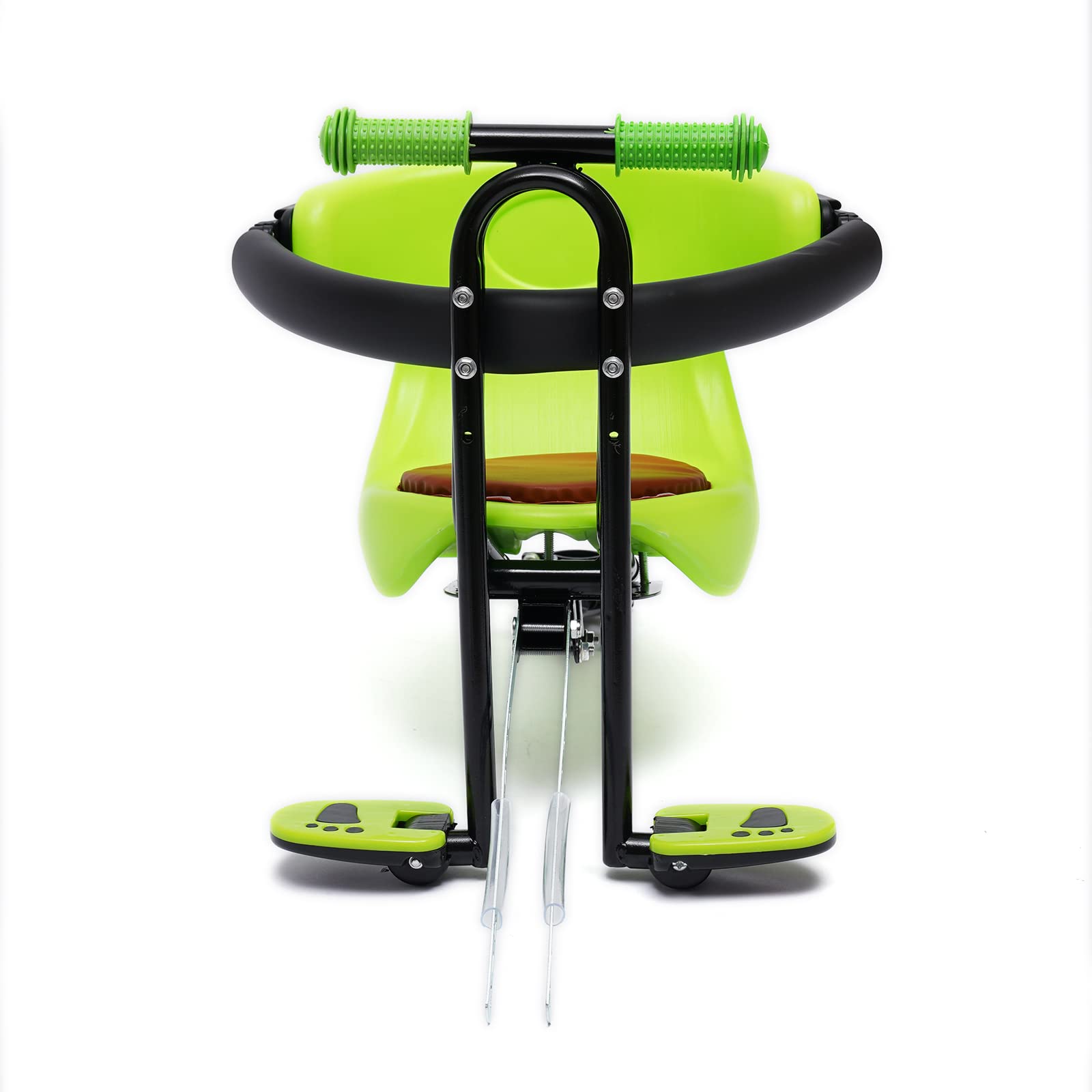 **Safe & Stable Front Child Bike Seat with Handrail - Comfortable Cushioned Chair for Toddlers & Kids - Perfect for Family Cycling, Commuting & Outdoor Adventures**