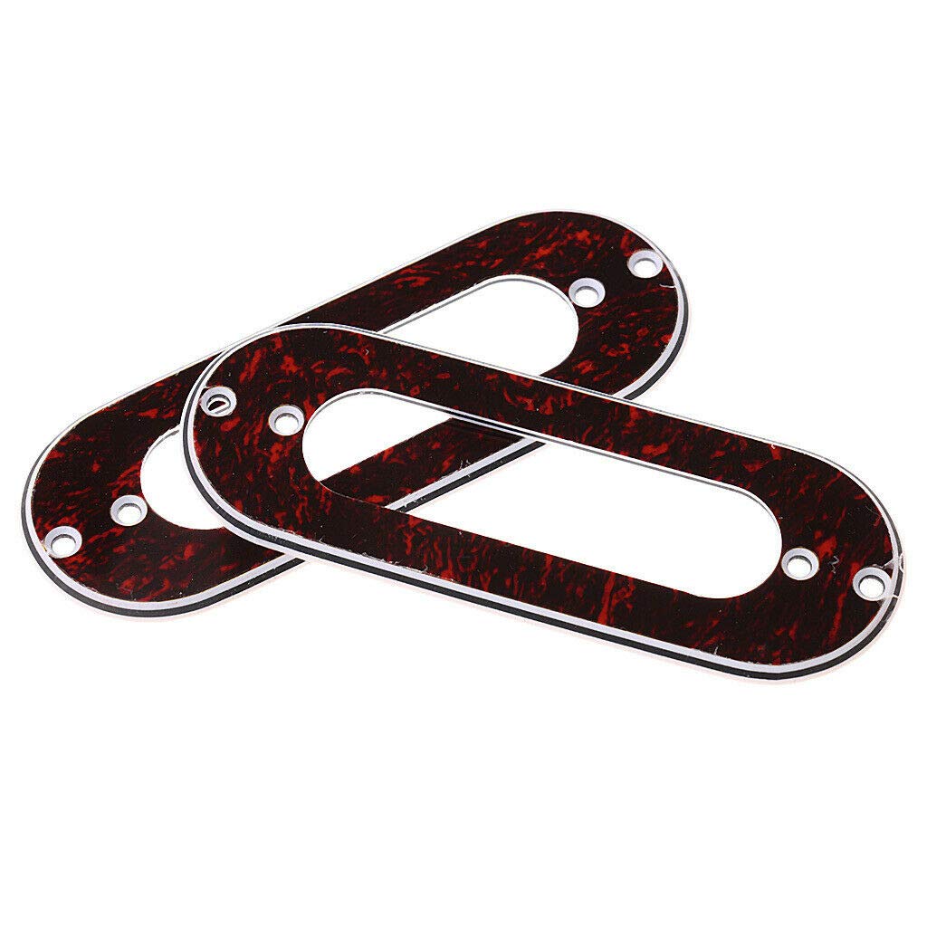 3-Piece Metal Single Coil Pickup Mounting Rings for ST Style Electric Guitar - Red | Replacement Parts for Guitar Repair & Customization | Perfect for DIY Guitar Upgrades & Professional Installations