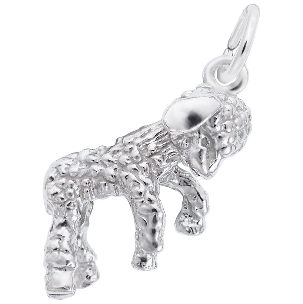 Lamb Charm Pendant - Sterling Silver & Gold Plated Jewelry for Bracelets & Necklaces - Perfect for Birthstone Gifts, Baby Shower Favors & Everyday Wear