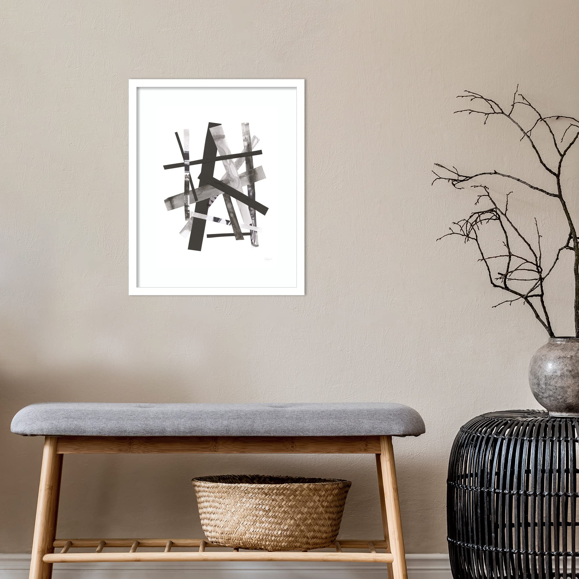 Amanti Art Framed Wall Art Print 21x17 - Sunday Morning II Abstract Painting by Courtney Prahl | Modern Contemporary Home Decor for Living Room, Bedroom, Bathroom & Kitchen | Perfect for Adding Artistic Flair to Small Spaces