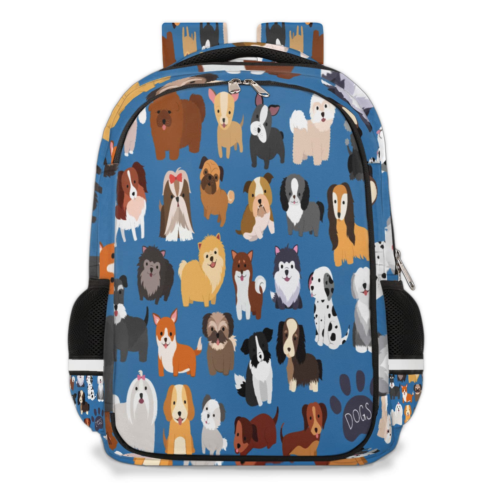 TropicalLife Cute Dog Puppy Backpack - School Bookbag, Laptop Bag & Travel Daypack for Hiking, Gym & Casual Use | Durable Shoulder Bag with Stationery Storage