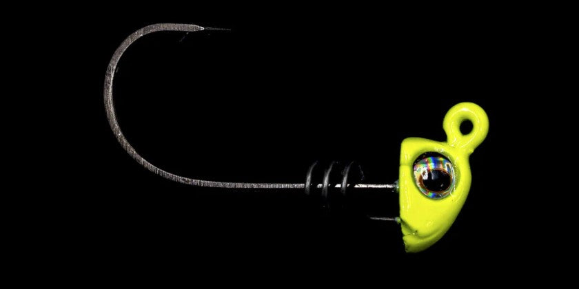 NLBN No Live Bait Needed Hot Heads Screw Lock Jig Heads for 3 Paddle Tails - Saltwater & Freshwater Fishing Lures for Bass, Trout, and Walleye - Perfect for Kayak, Shore, and Boat Fishing