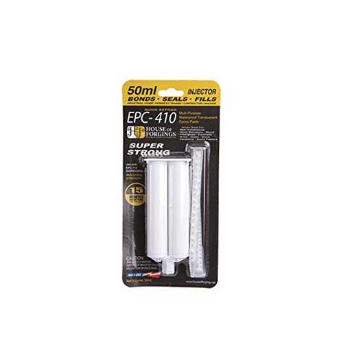 EPC-410-BLACK Epoxy Adhesive Tubes for Iron Baluster Installation - Strong Bonding Glue for Stair Railings, Metal Fencing & DIY Home Repairs