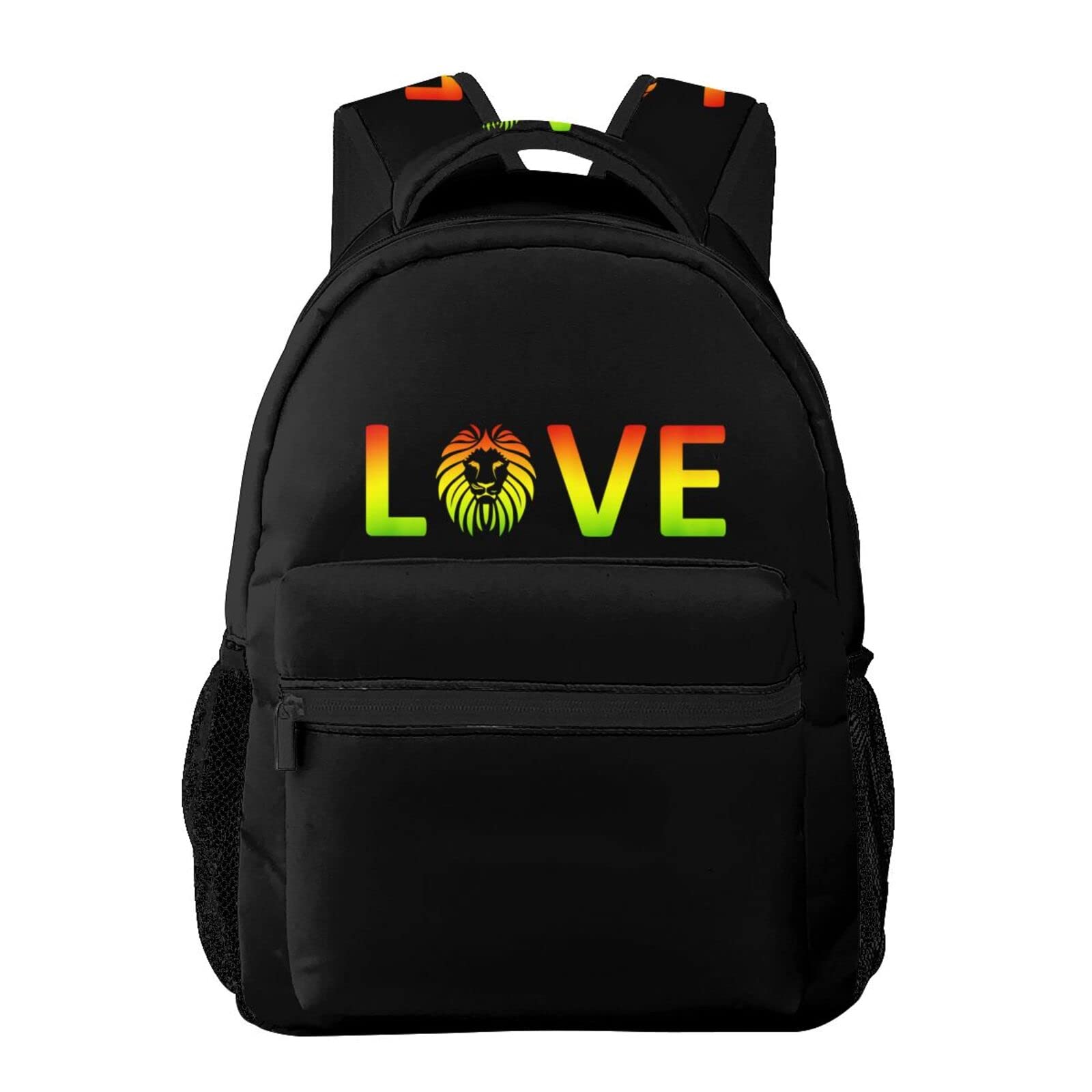 Lion Print Casual Student Backpack - Lightweight Travel & Sports Bag for School, College, Hiking & Outdoor Adventures