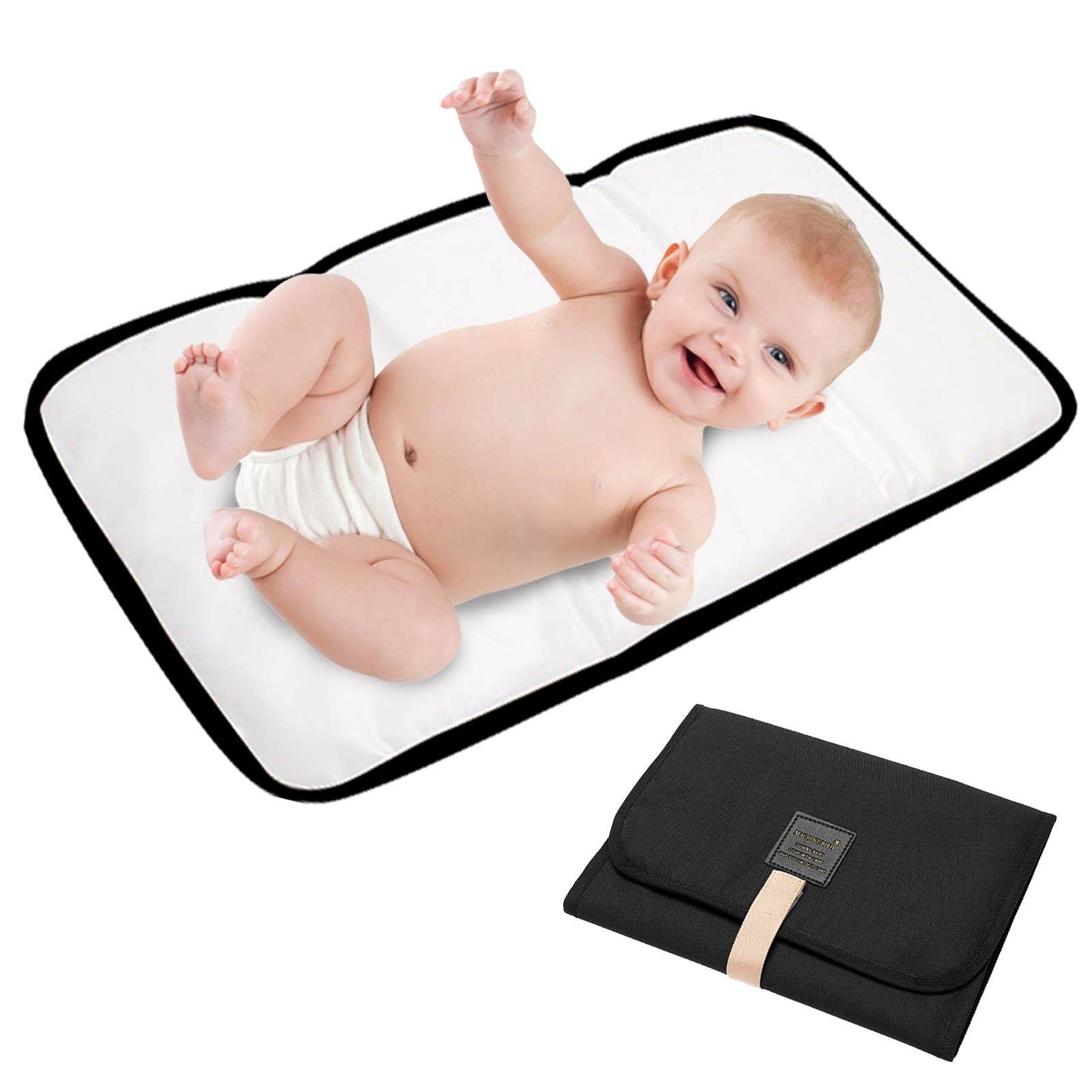 Foldable Waterproof Changing Pad - Portable Diaper Mat for Travel & On-the-Go, Soft Comfortable Baby Changing Station with Stickers, Perfect for Diaper Bags, Car Seats, Strollers & Outdoor Adventures