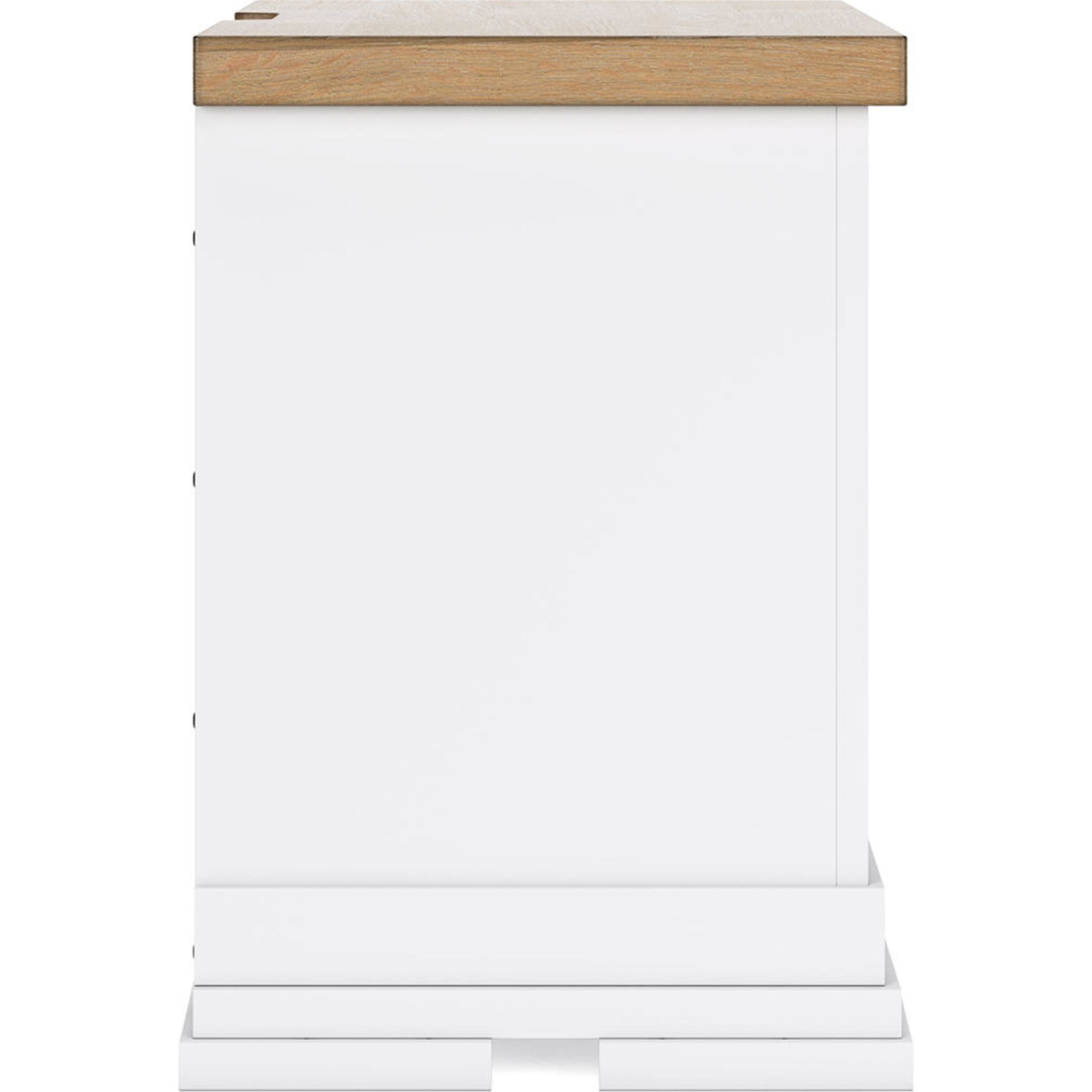 Ashbryn Nightstand - White & Natural Wood Bedside Table with Drawer - Perfect for Bedroom, Guest Room, or Dorm Decor
